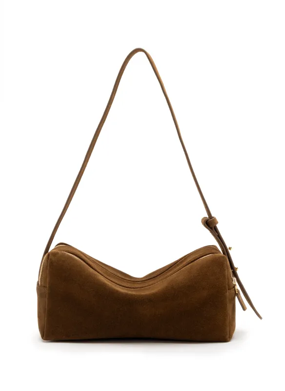 Trousse Suede Tabacco sold by Elleme