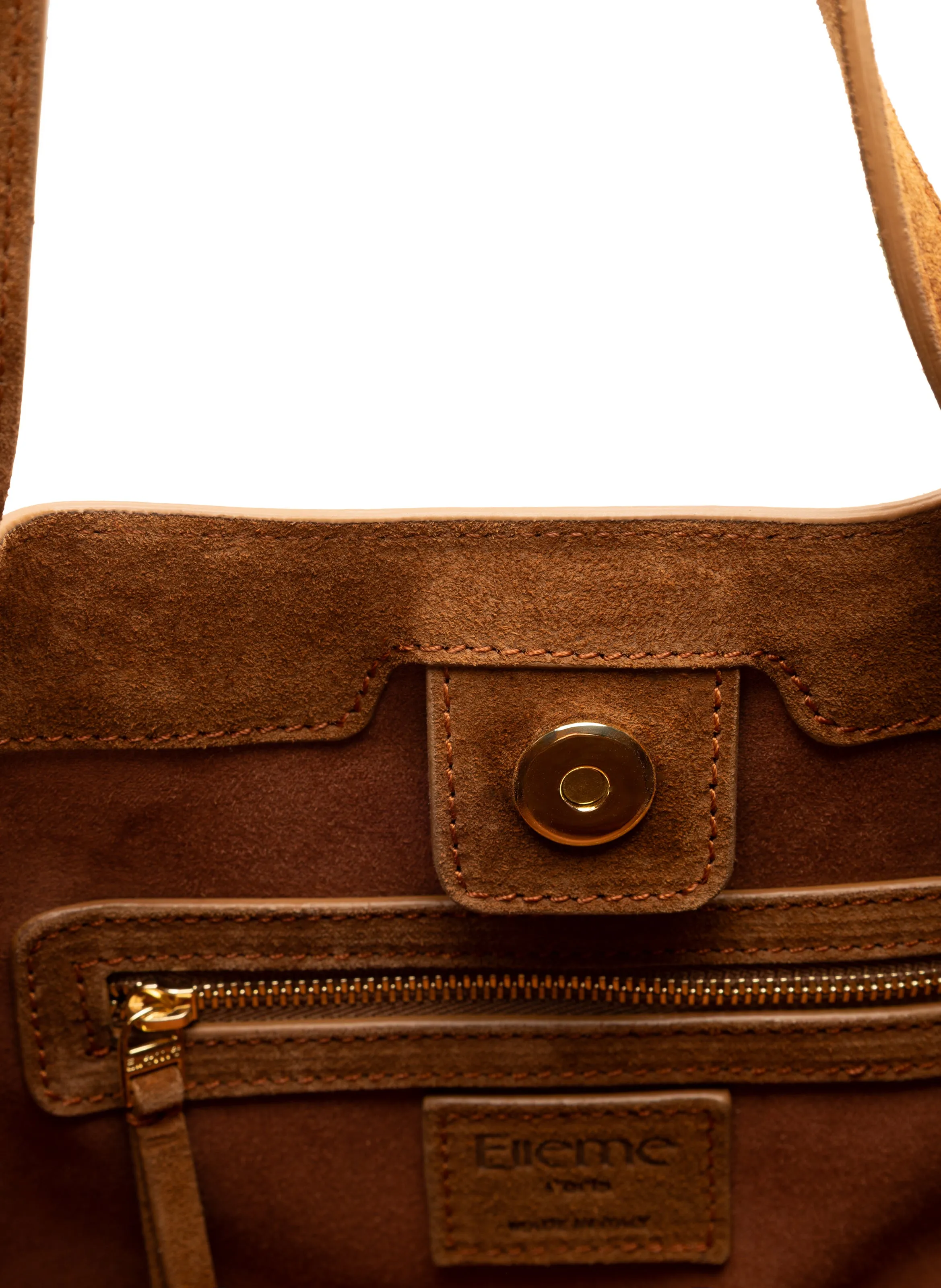 Dimple Tote Suede Cognac sold by Elleme product image thumbnail 4