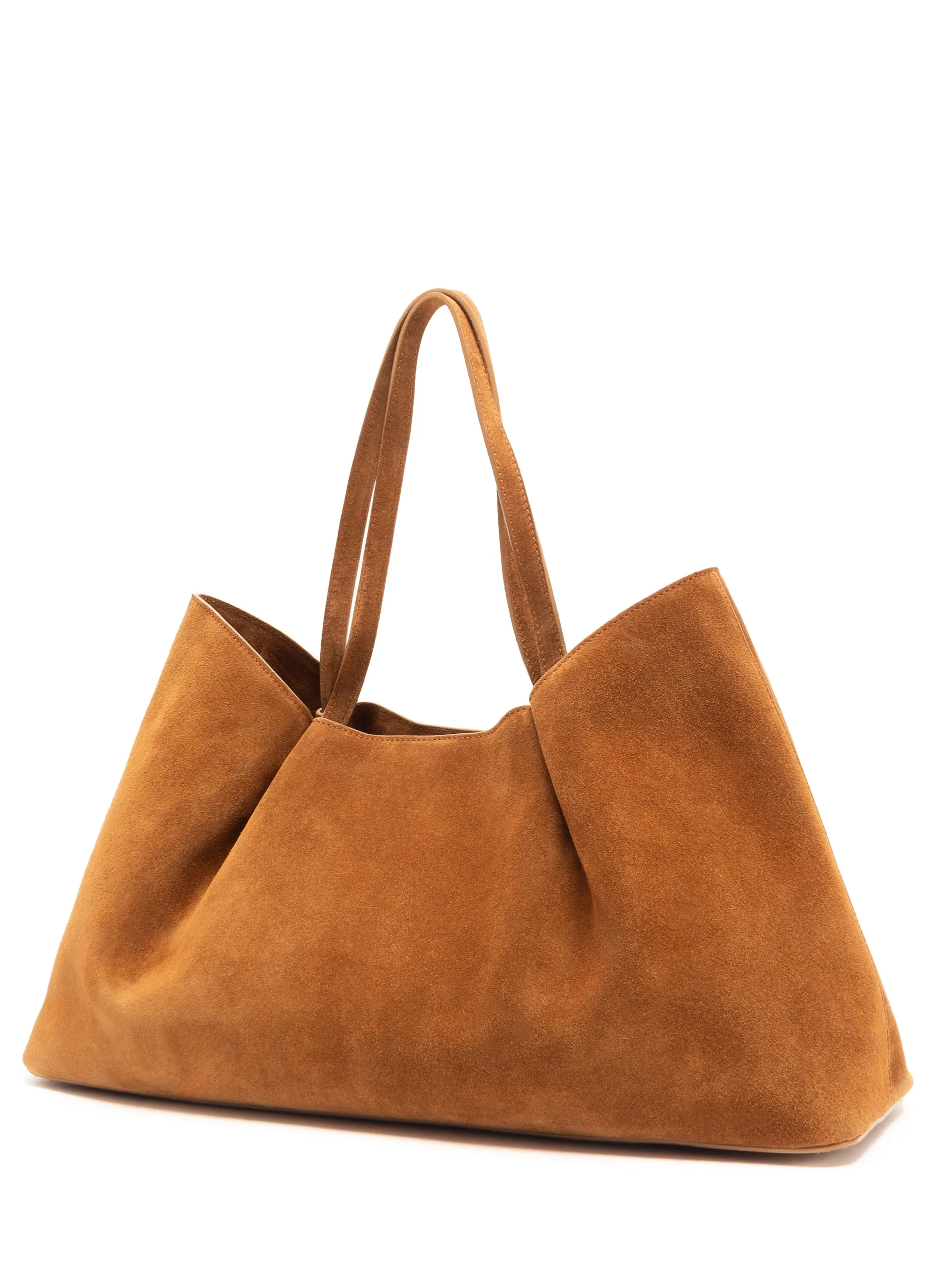 Dimple Tote Suede Cognac sold by Elleme product image thumbnail 2