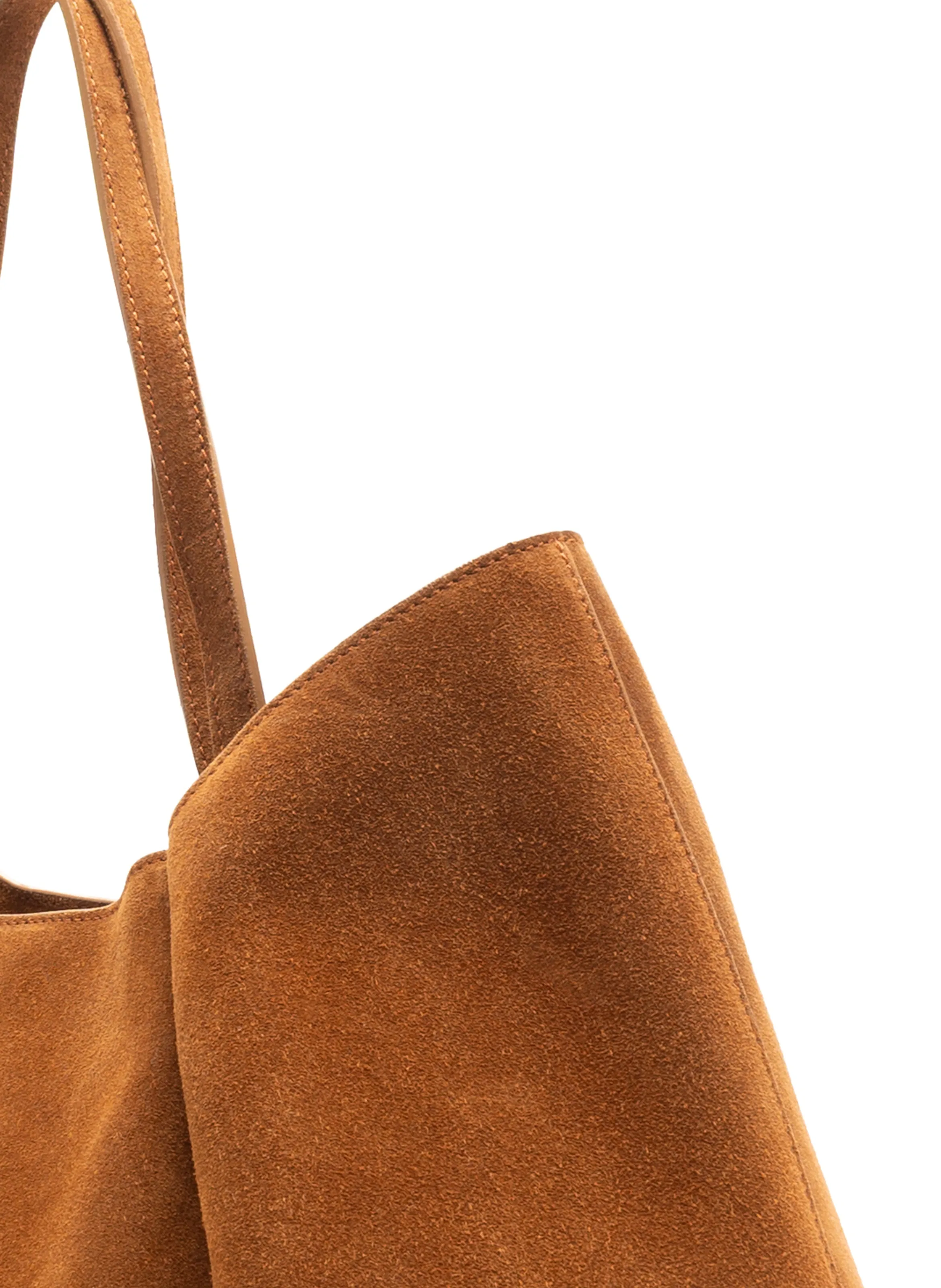 Dimple Tote Suede Cognac sold by Elleme product image thumbnail 3