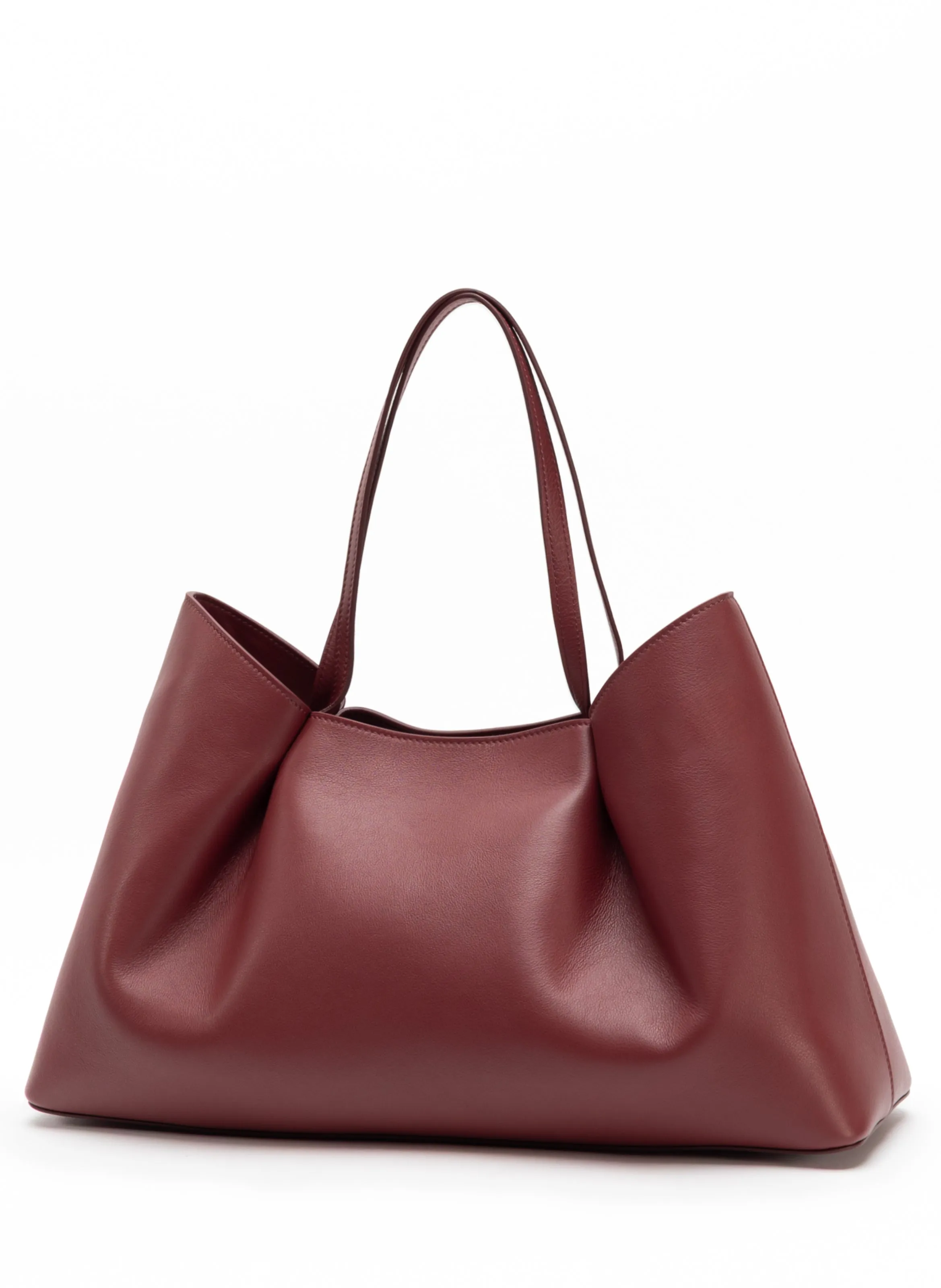 Dimple Tote Leather Burgundy sold by Elleme product image thumbnail 2