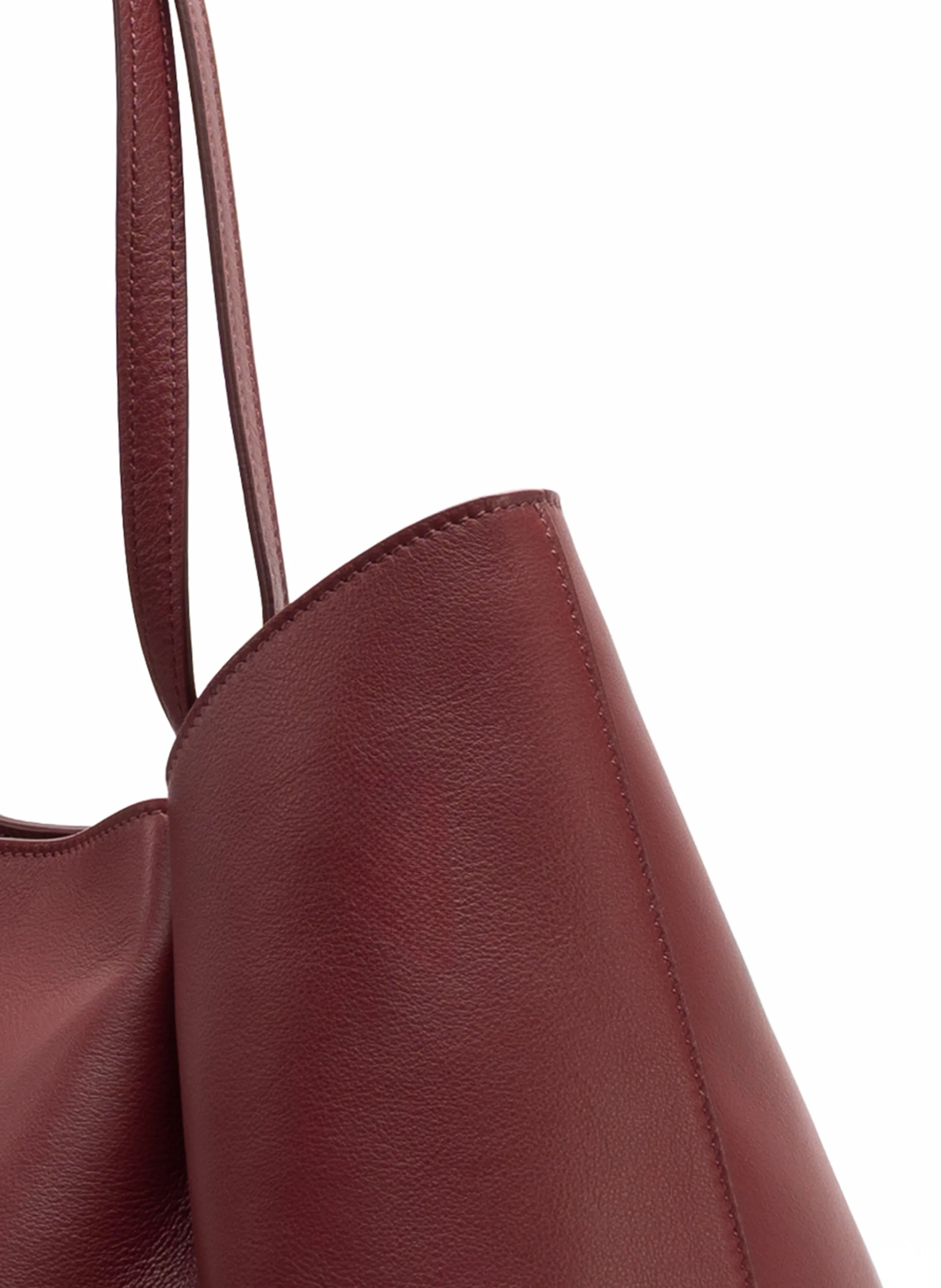 Dimple Tote Leather Burgundy sold by Elleme product image thumbnail 3