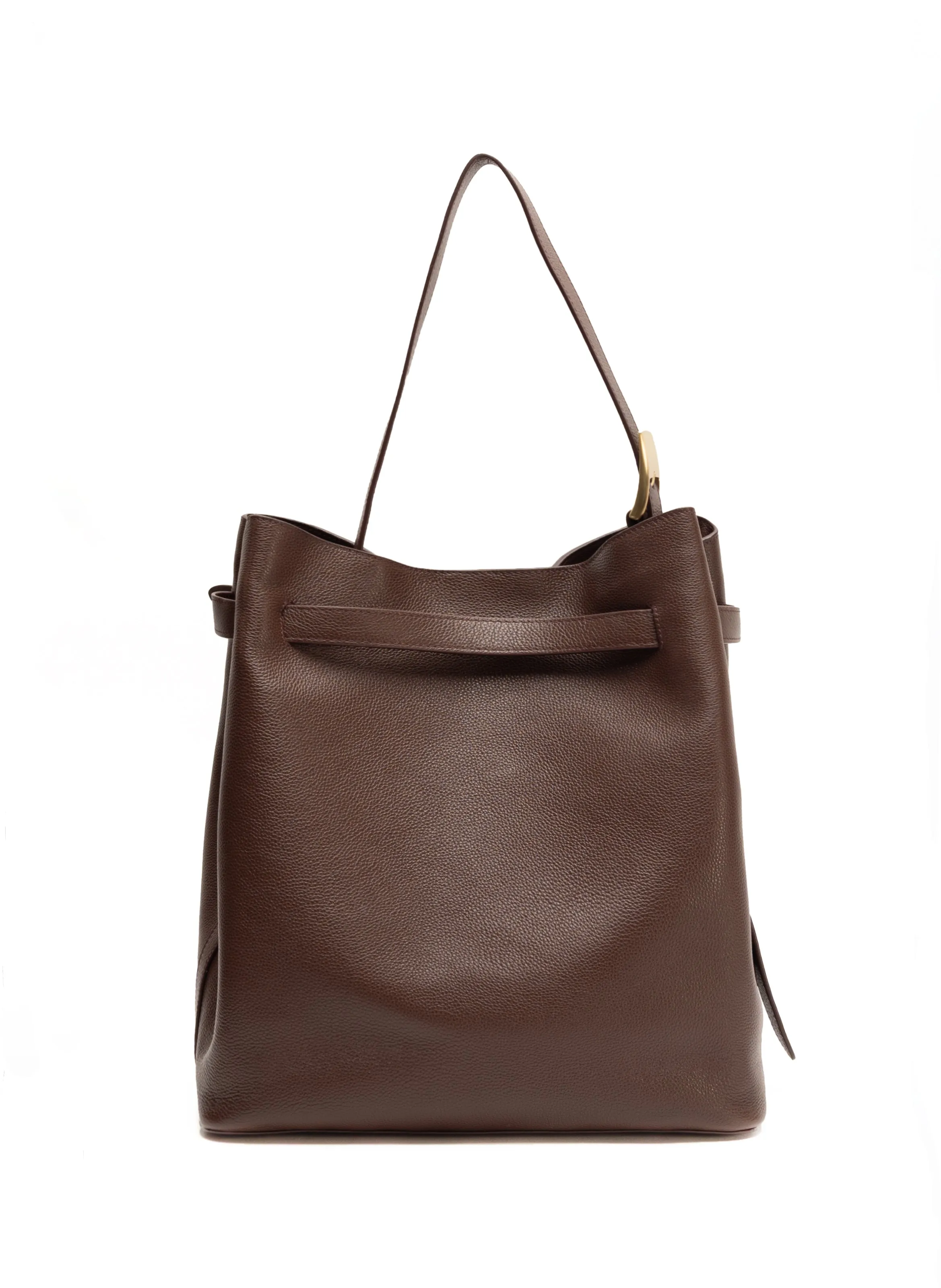 Belt Bag Pebbled Leather Dark Brown sold by Elleme product image thumbnail 3