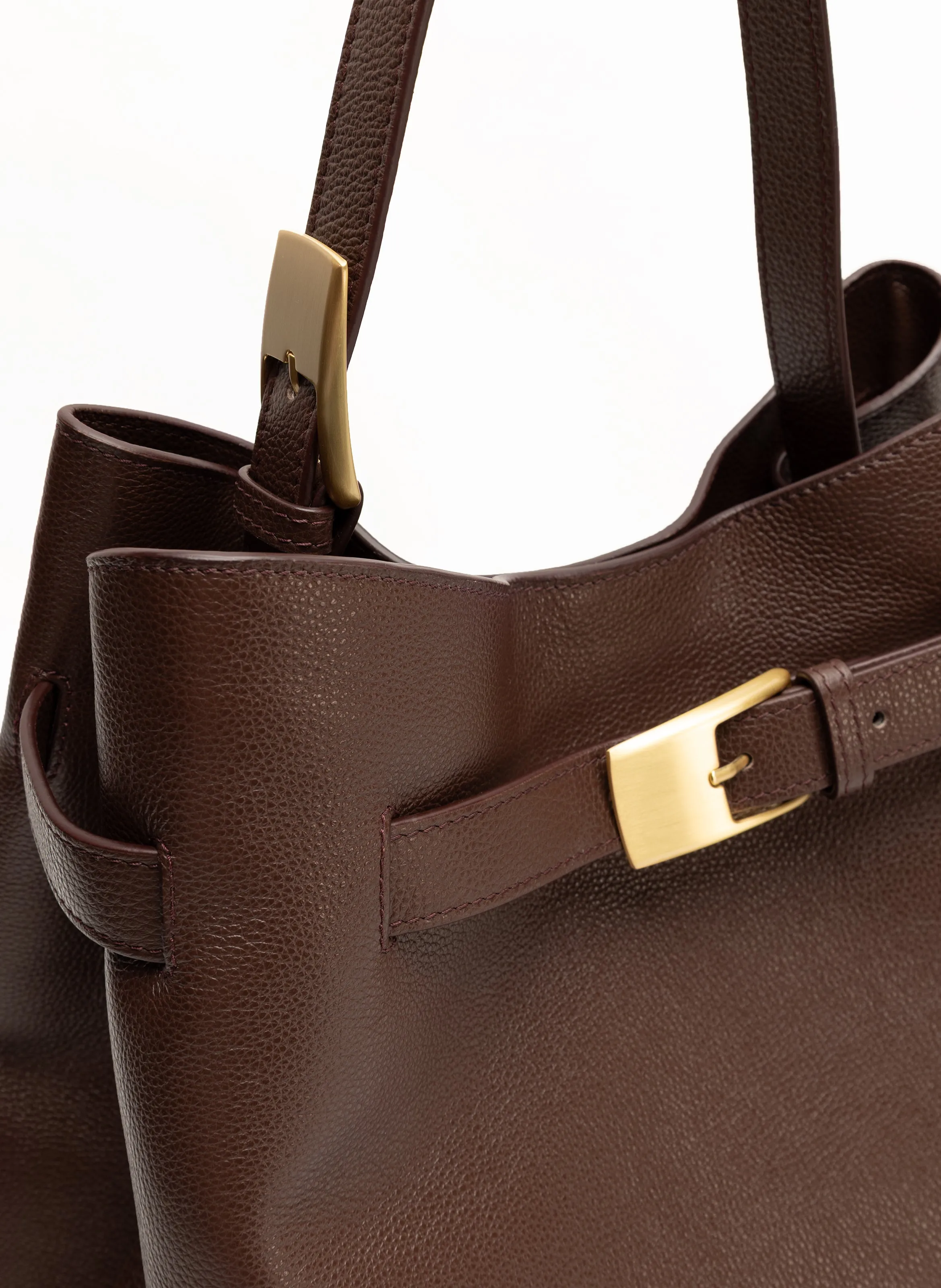 Belt Bag Pebbled Leather Dark Brown sold by Elleme product image thumbnail 4