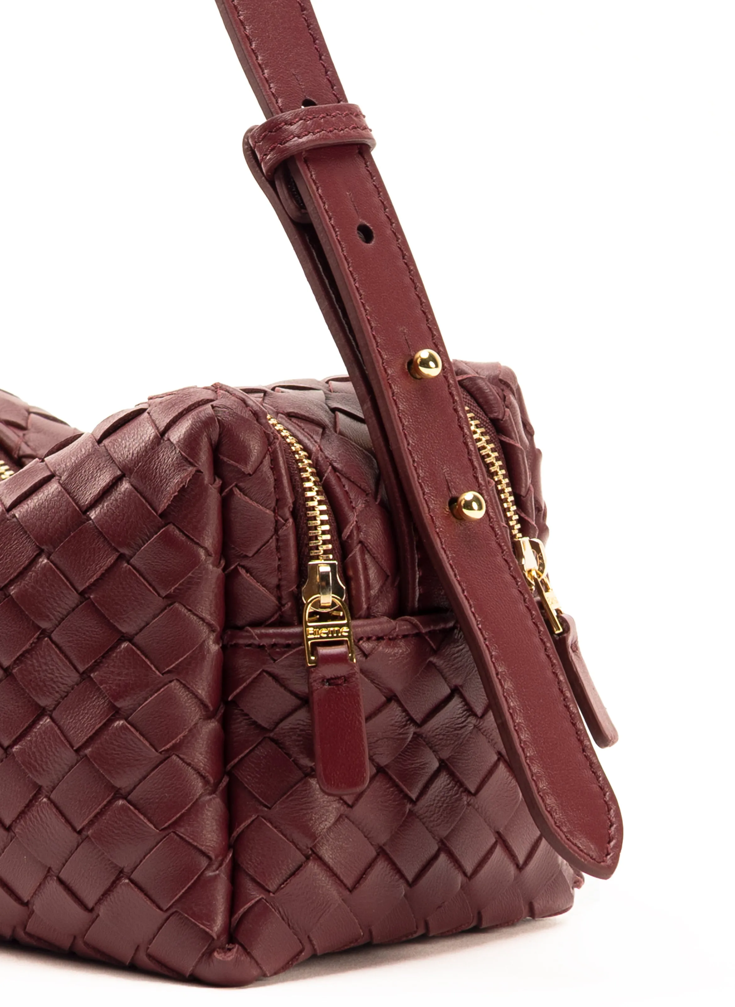 Trousse Woven Leather Burgundy sold by Elleme product image thumbnail 4