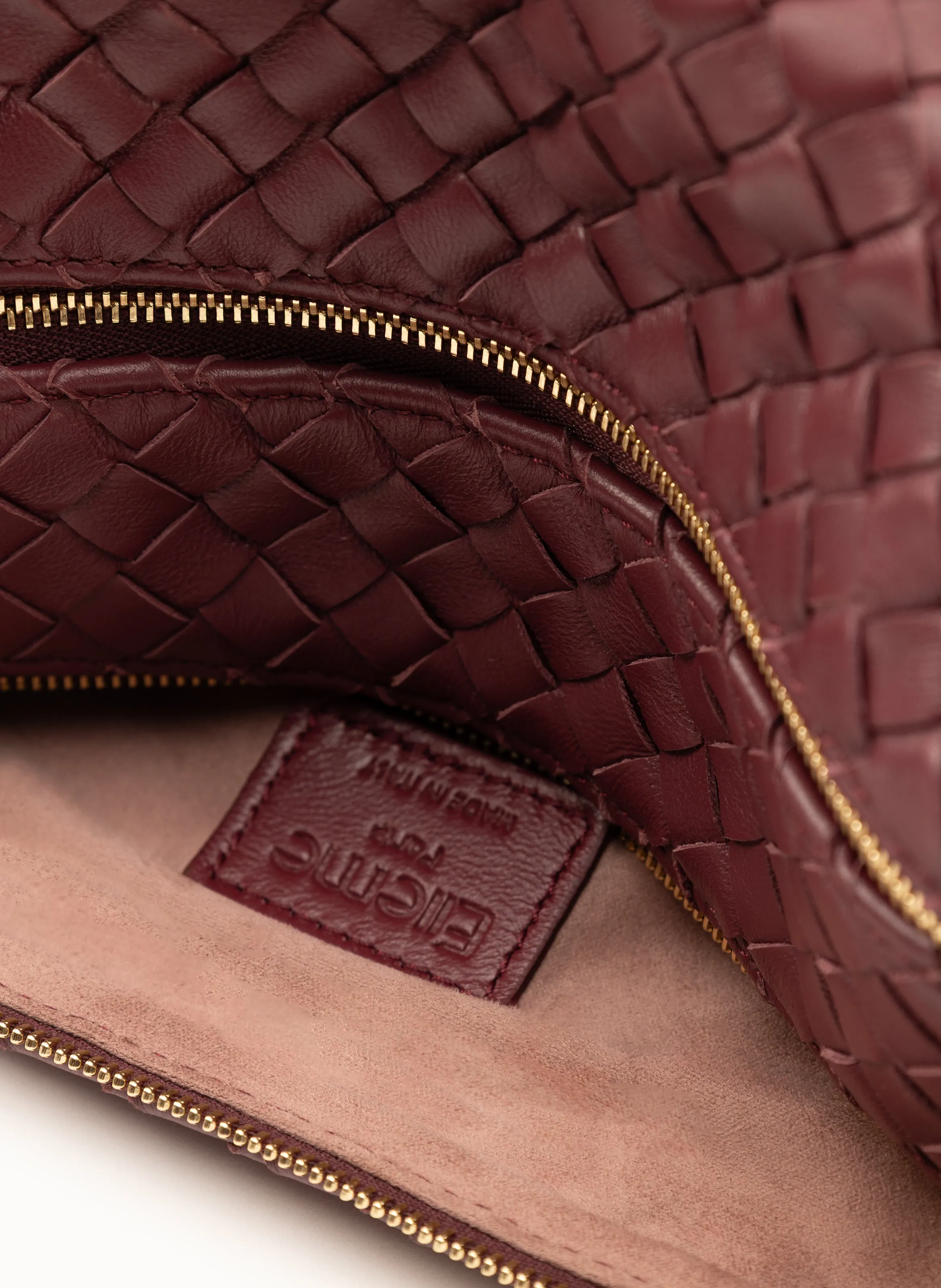 Trousse Woven Leather Burgundy sold by Elleme product image thumbnail 5