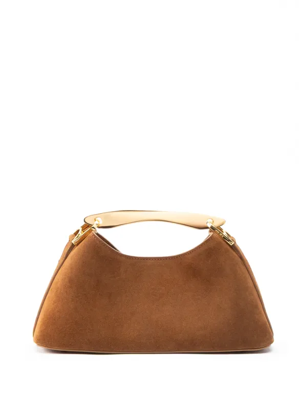 Mini Boomerang Suede Cognac sold by Elleme