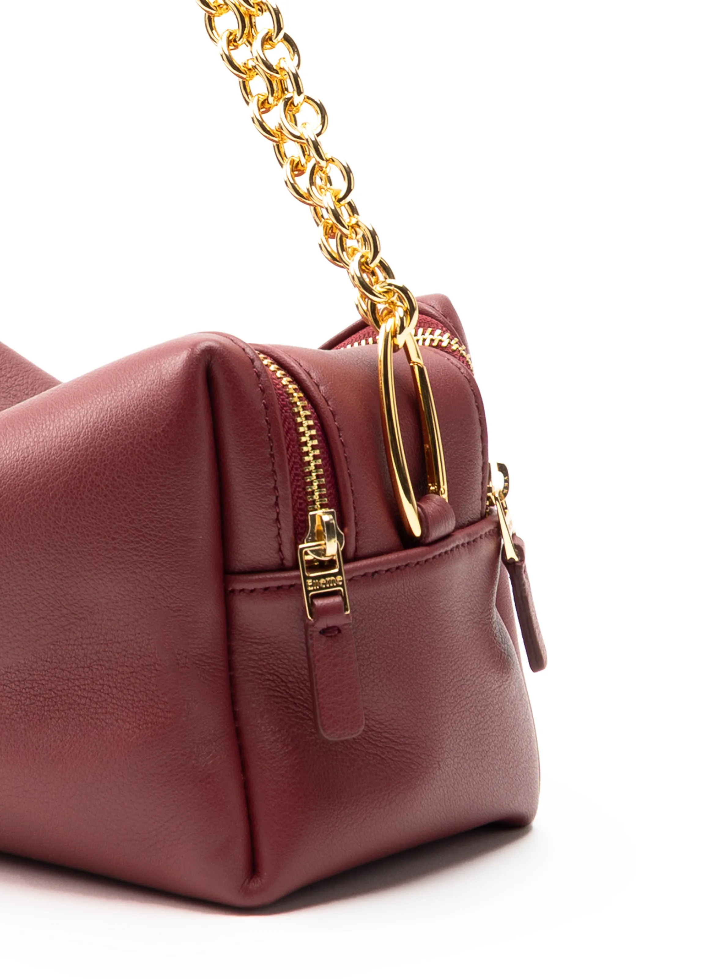 Trousse Chain Leather Burgundy sold by Elleme product image thumbnail 3