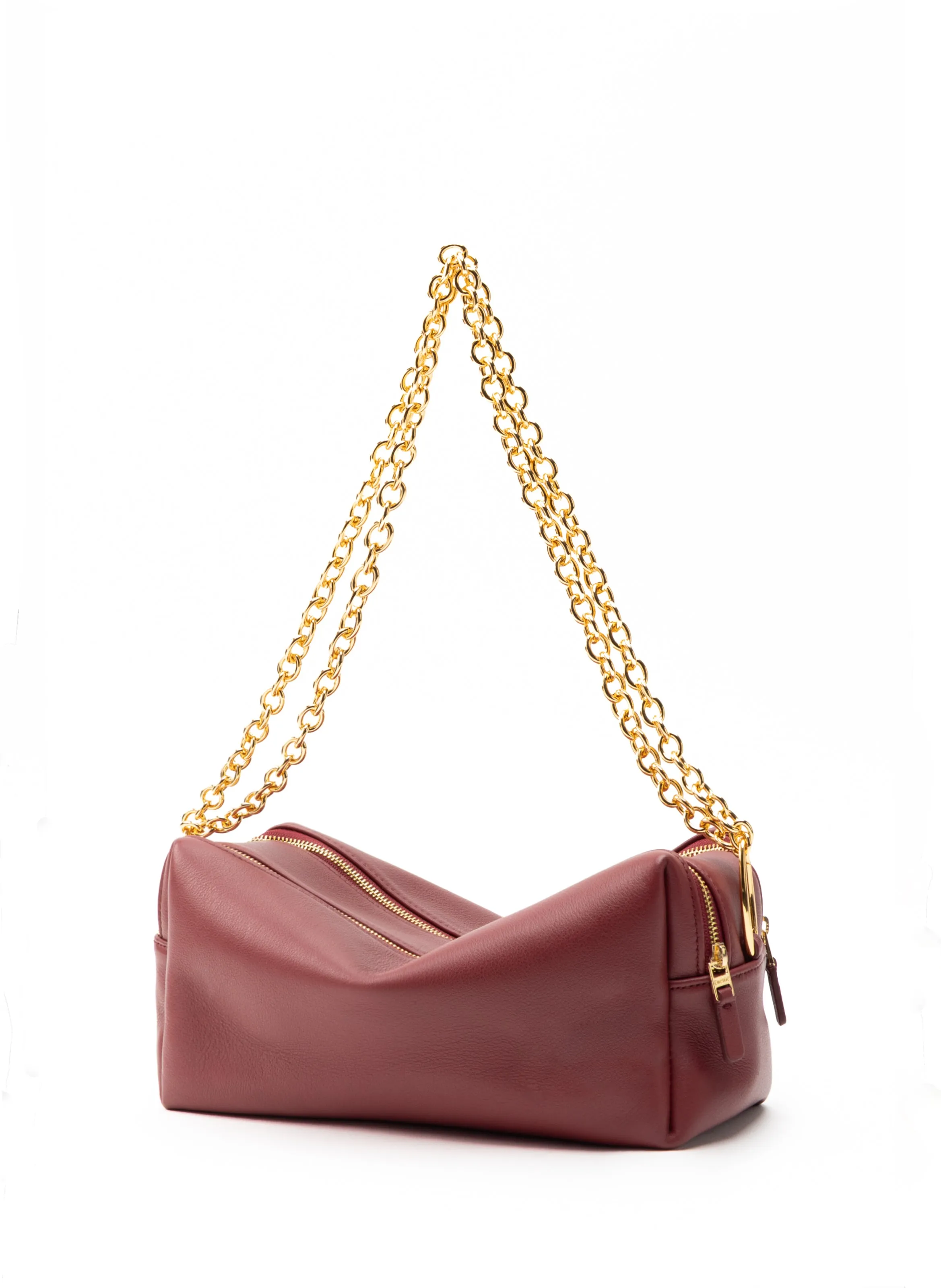 Trousse Chain Leather Burgundy sold by Elleme product image thumbnail 2
