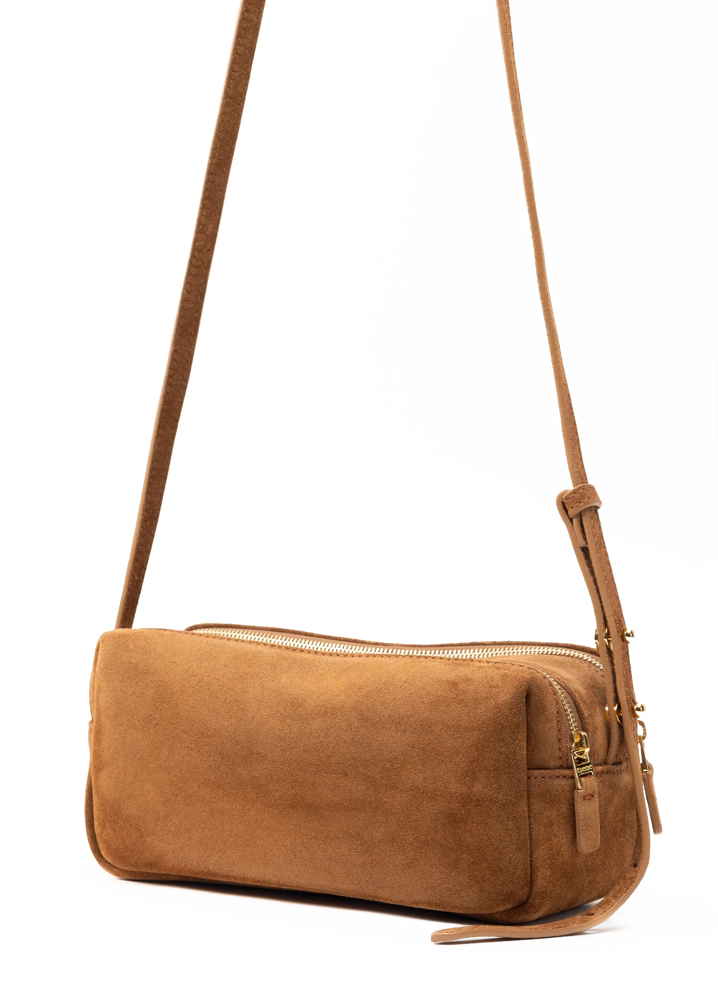 Mini Trousse Suede Cognac sold by Elleme product image thumbnail 3