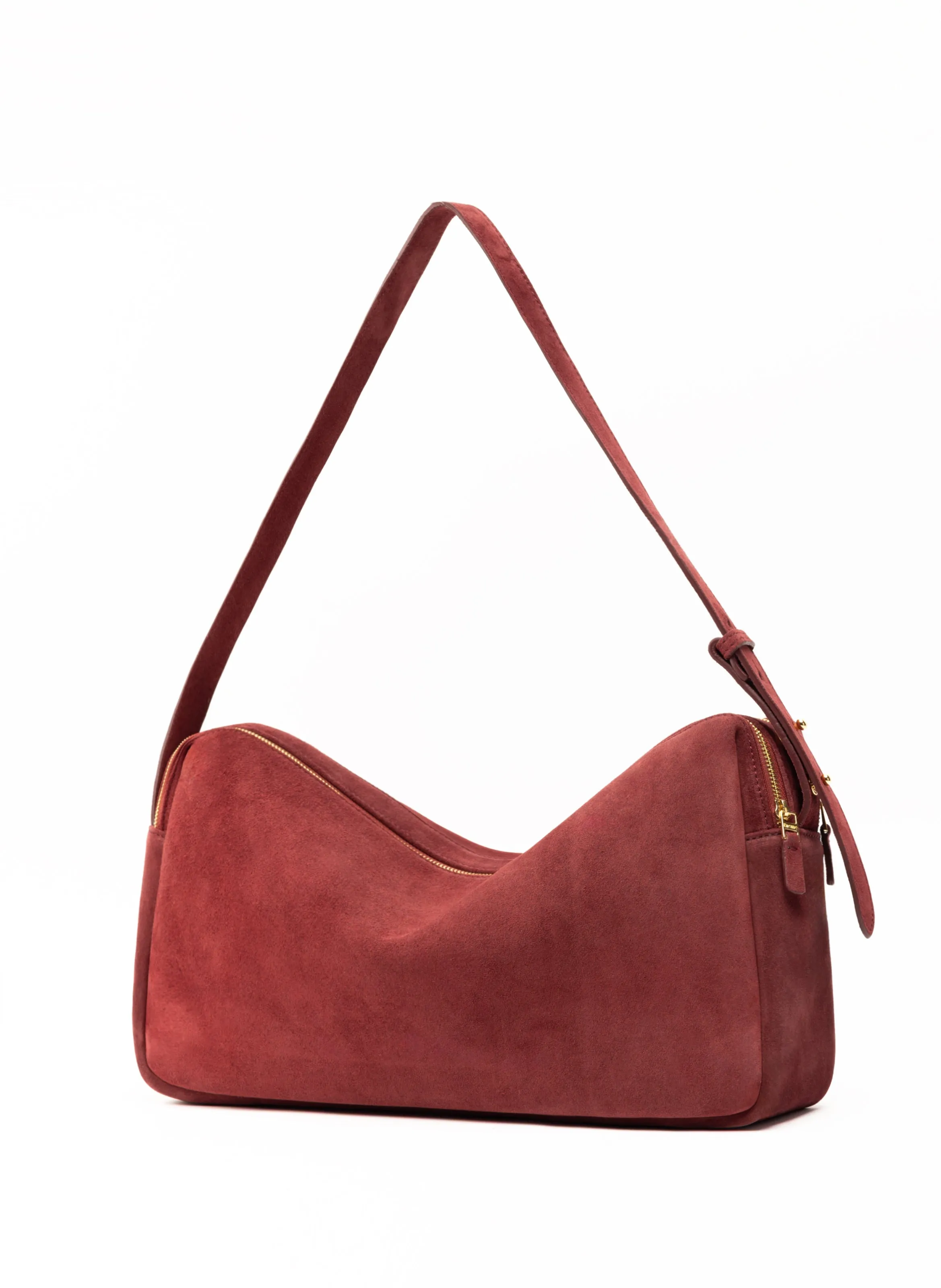 Trousse Large Suede Burgundy sold by Elleme product image thumbnail 2