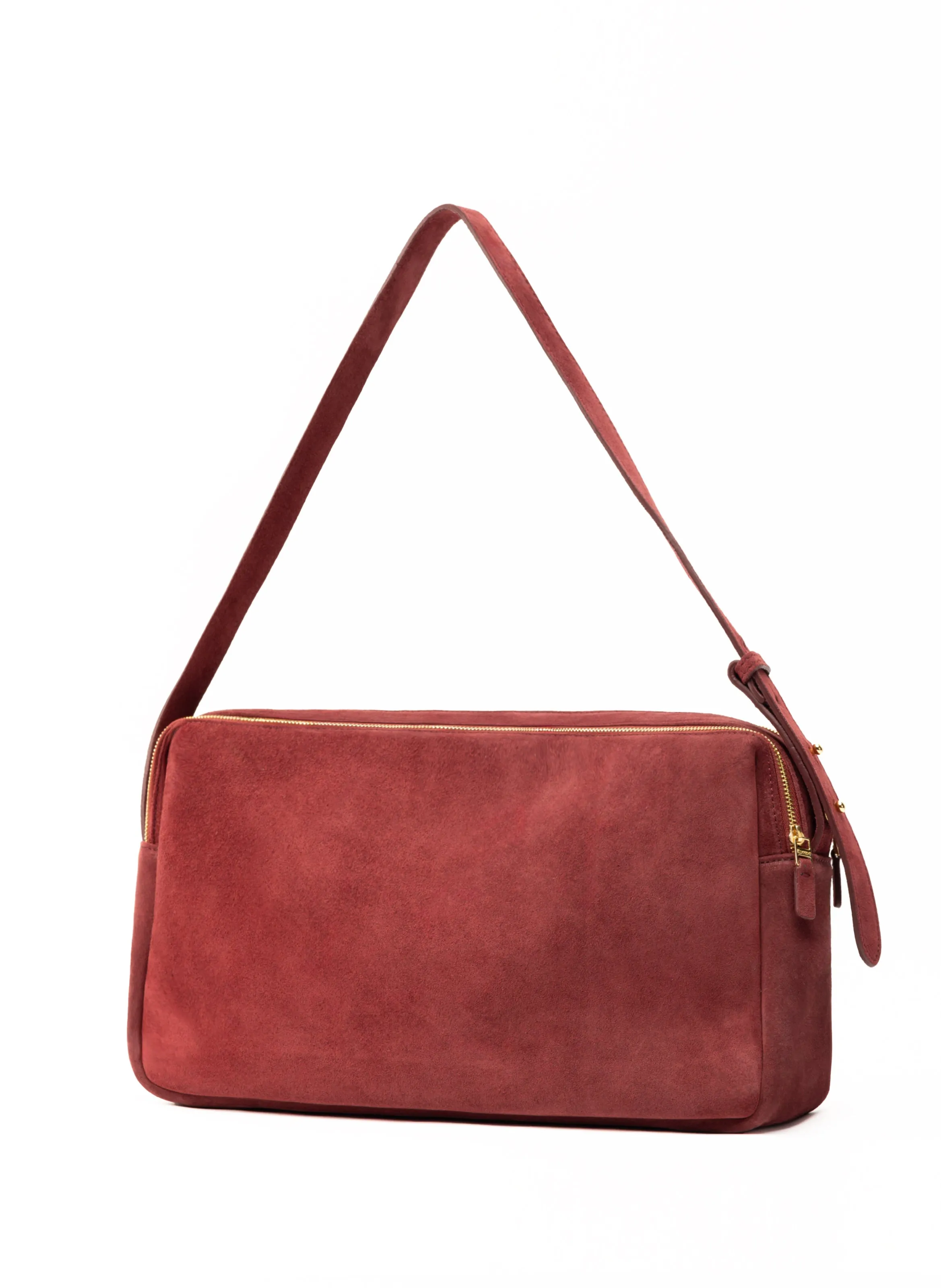 Trousse Large Suede Burgundy sold by Elleme product image thumbnail 3