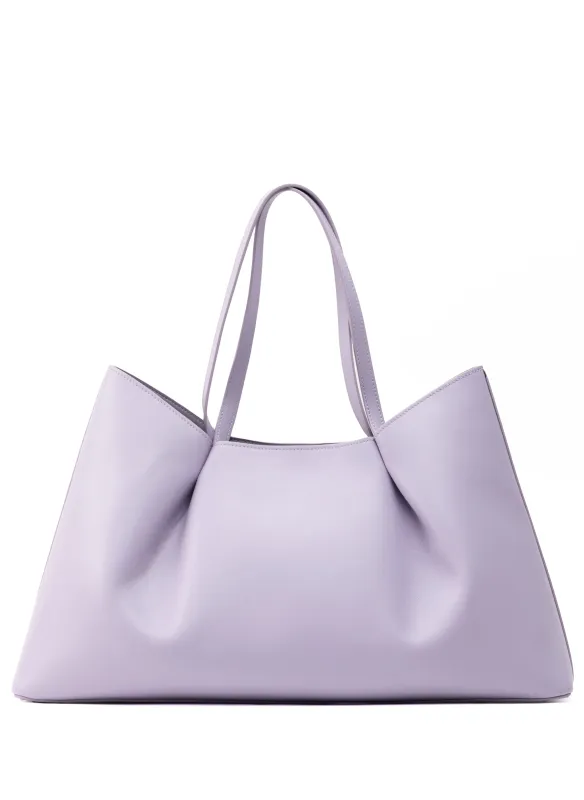 Dimple Tote Pebbled Leather Lilac sold by Elleme