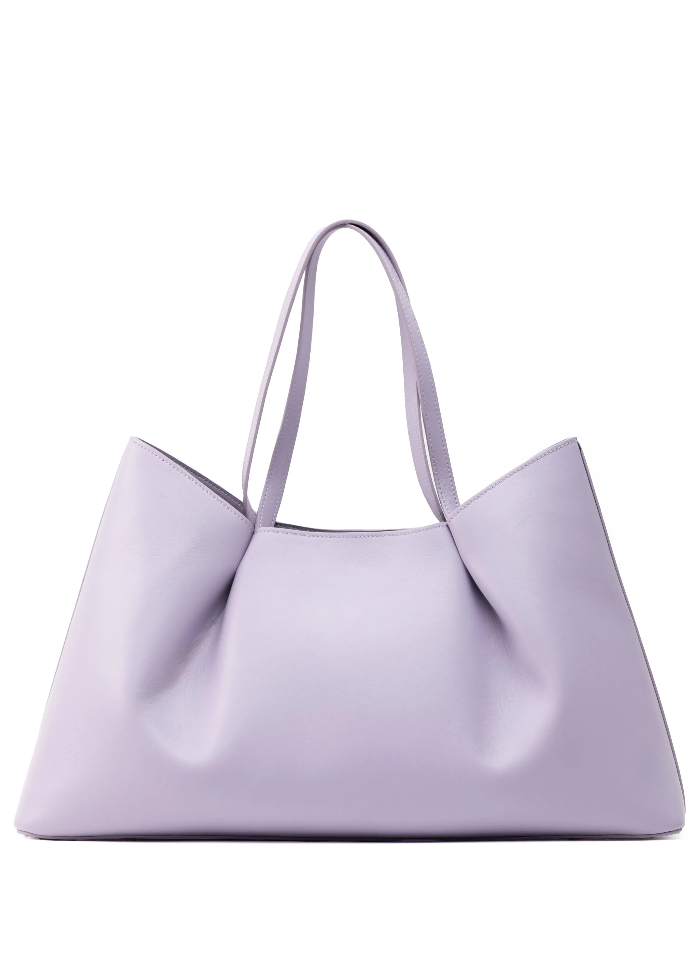 Dimple Tote Pebbled Leather Lilac sold by Elleme
