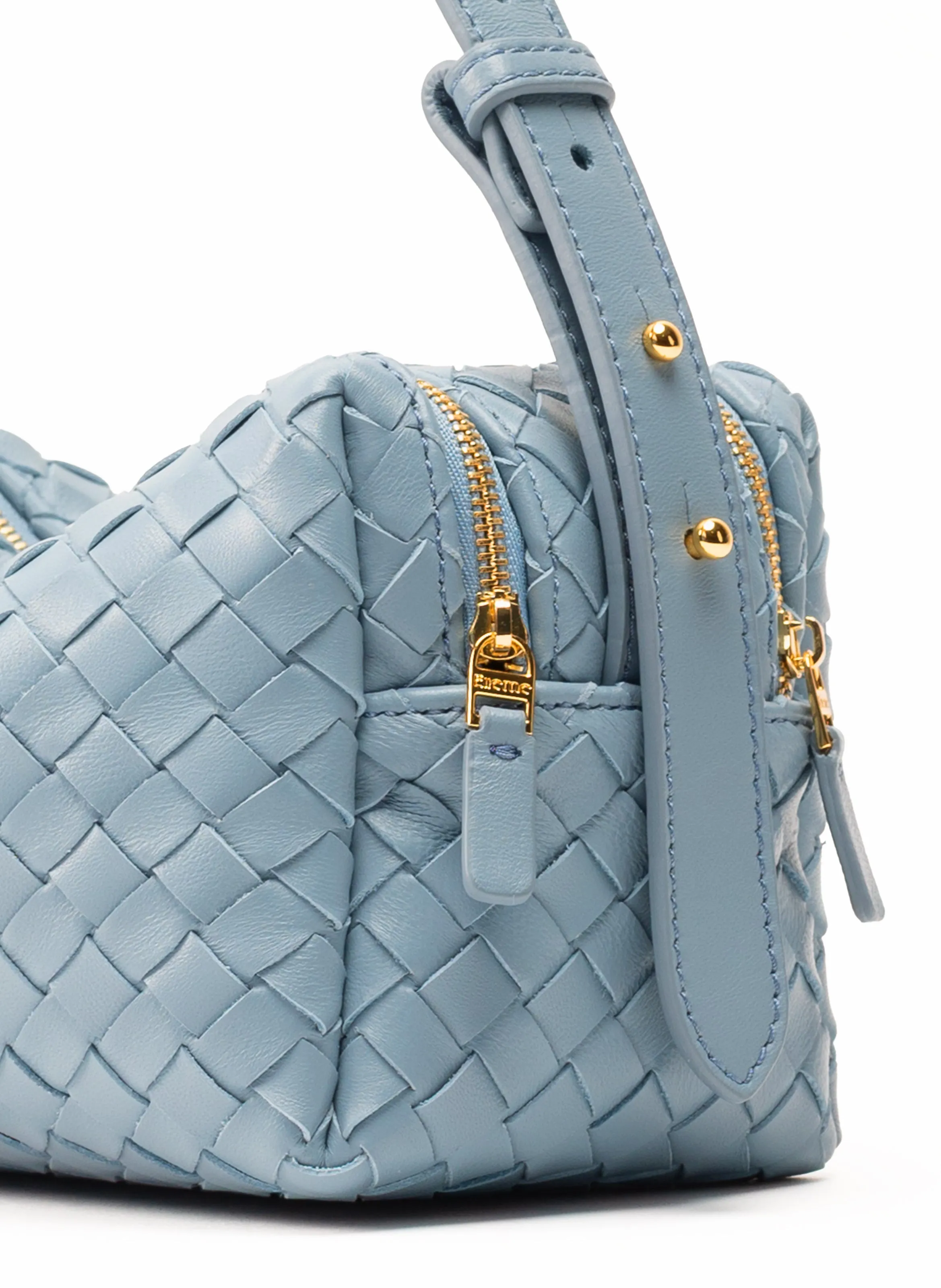 Trousse Woven Leather Arctic Blue sold by Elleme product image thumbnail 4