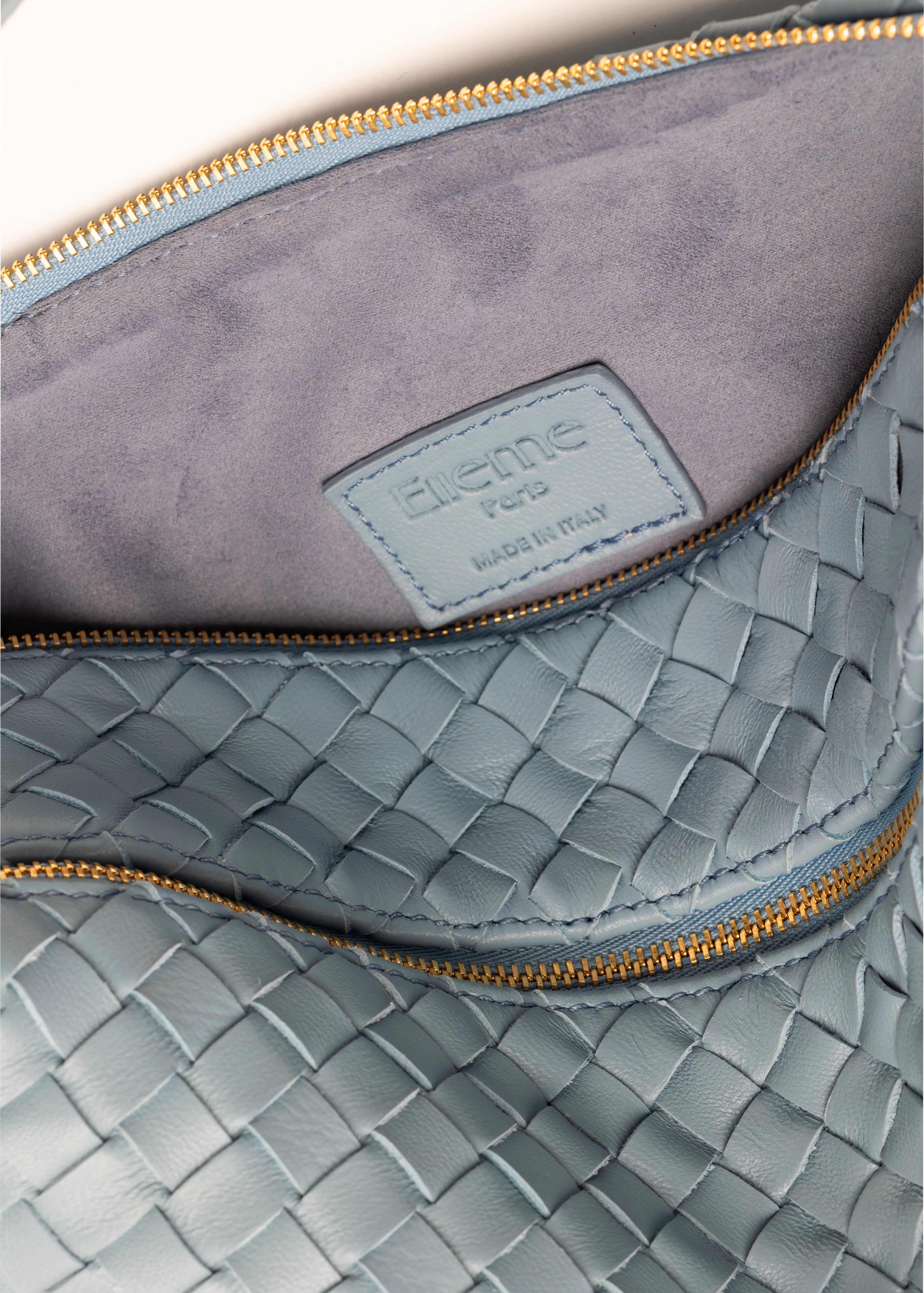 Trousse Woven Leather Arctic Blue sold by Elleme product image thumbnail 5