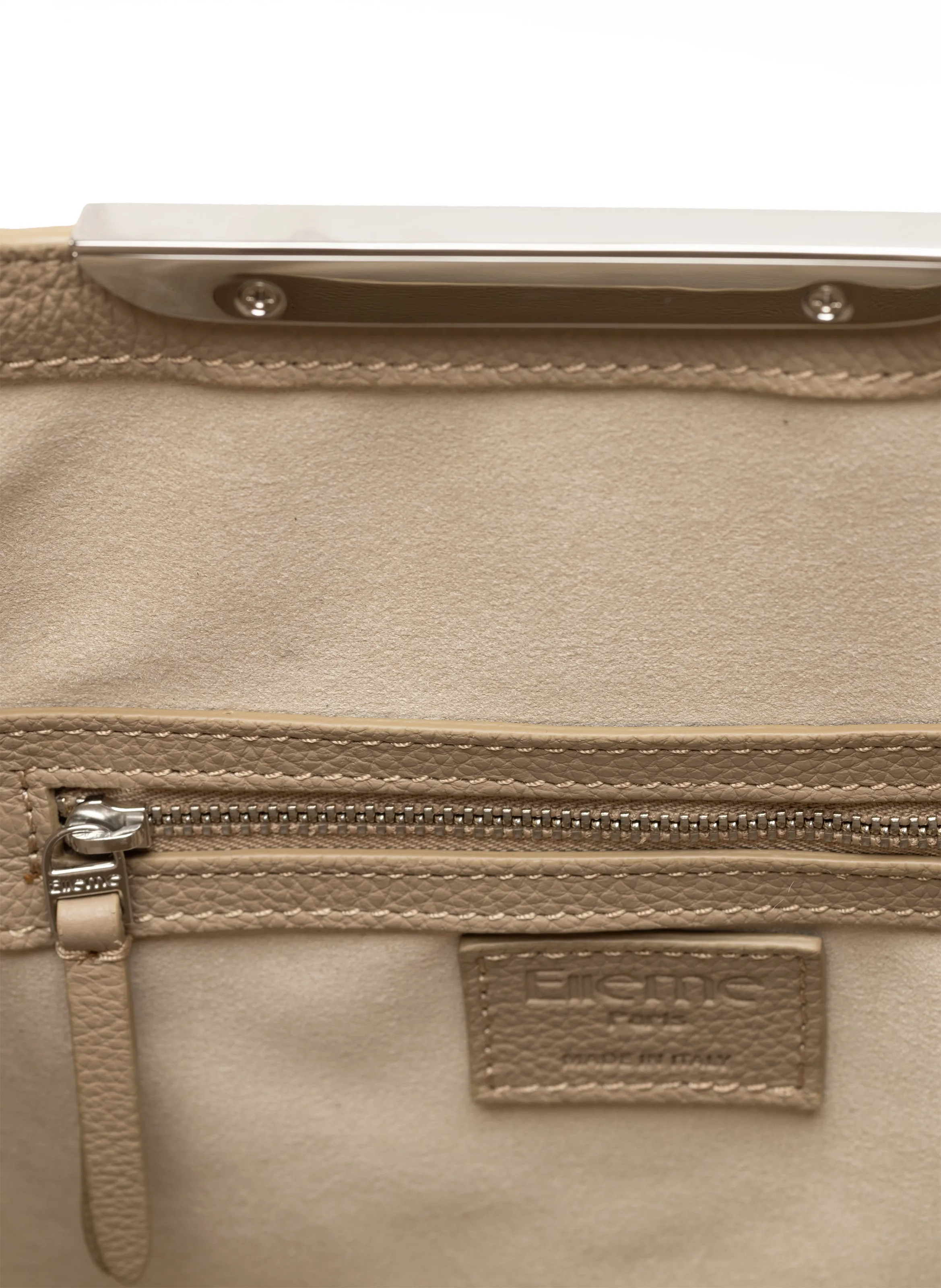 Gemini Pebbled Leather Taupe - Silver sold by Elleme product image thumbnail 4