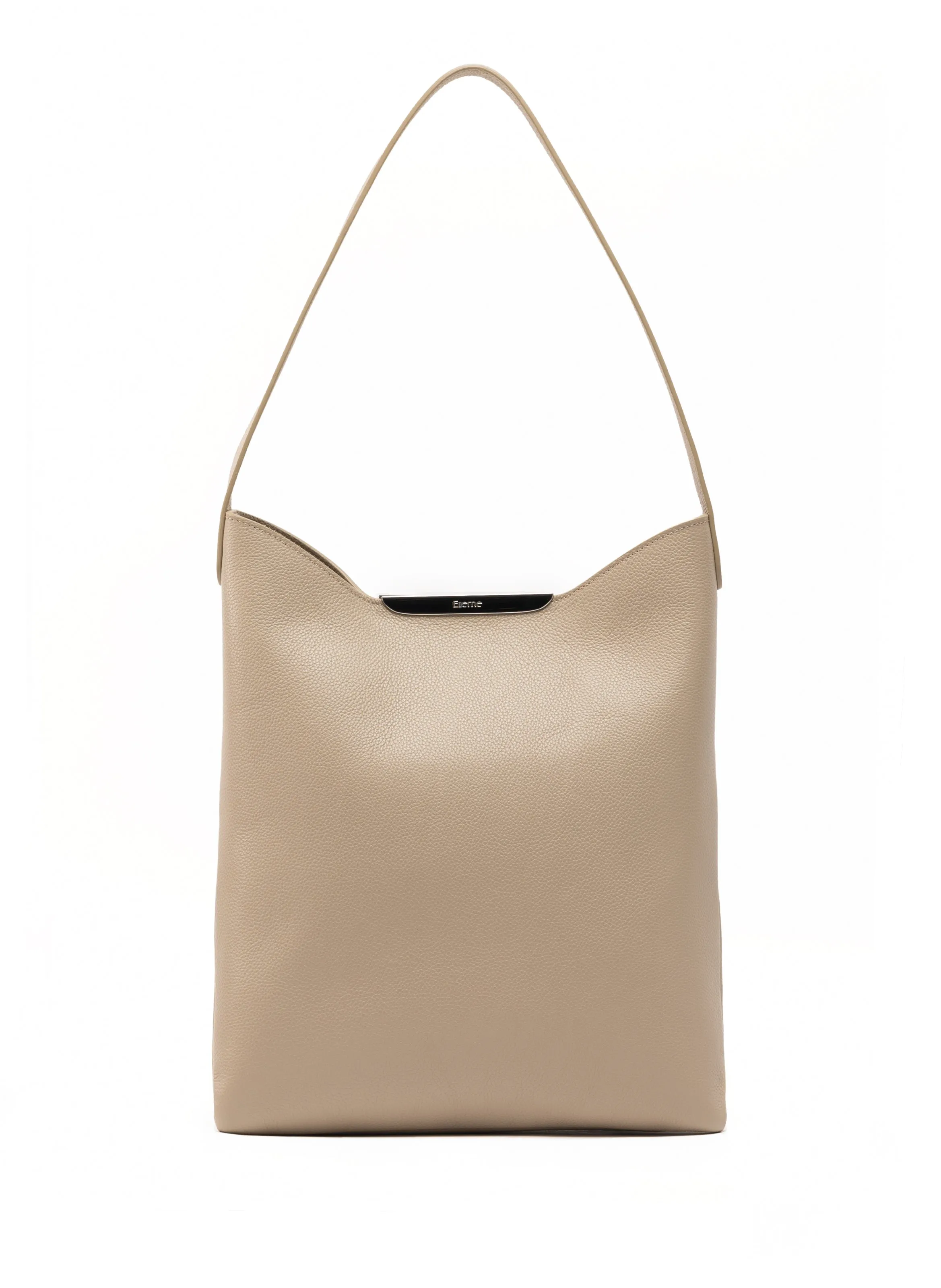 Gemini Pebbled Leather Taupe - Silver sold by Elleme