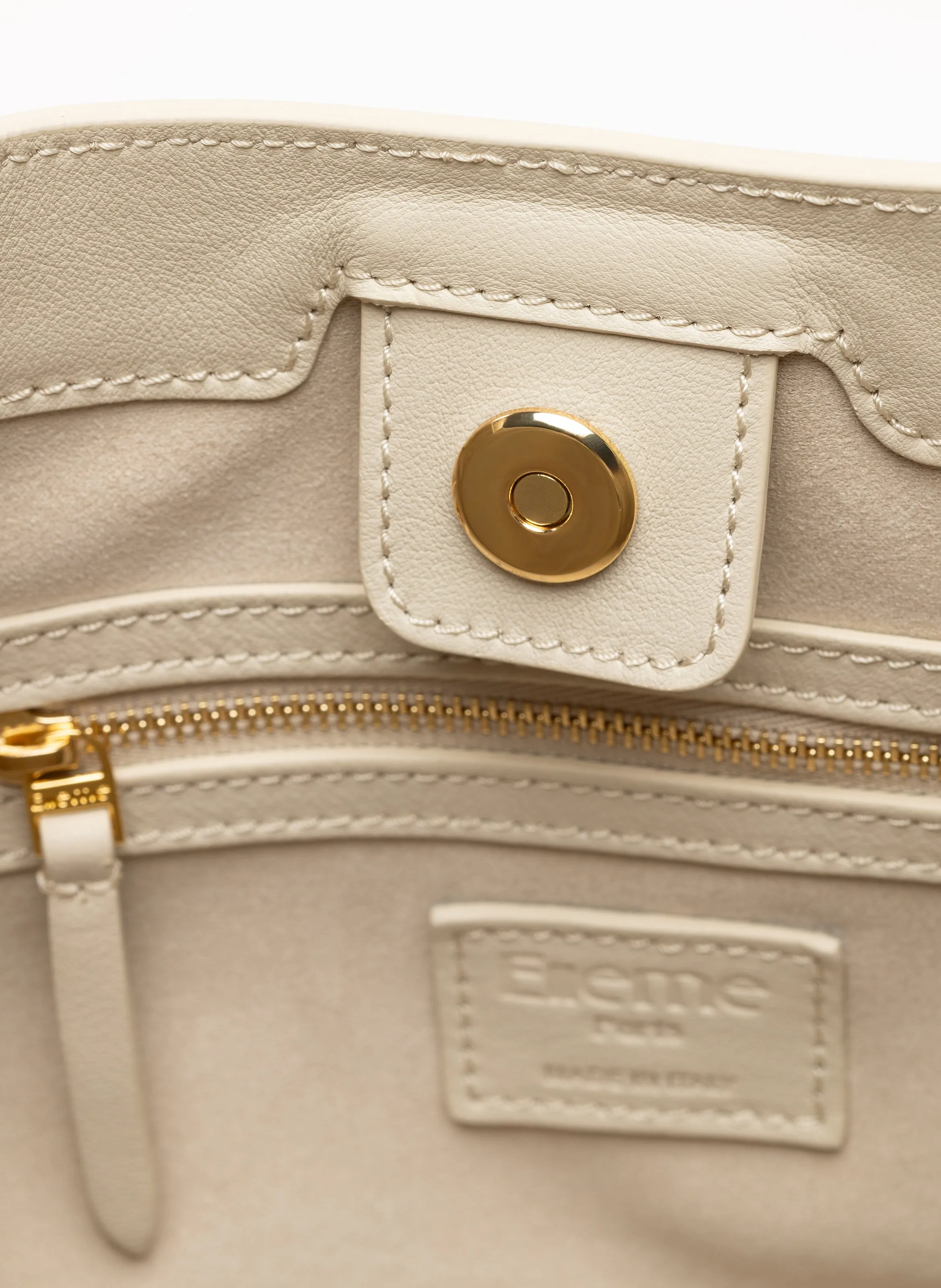 Dimple Tote Leather Sesame sold by Elleme product image thumbnail 4