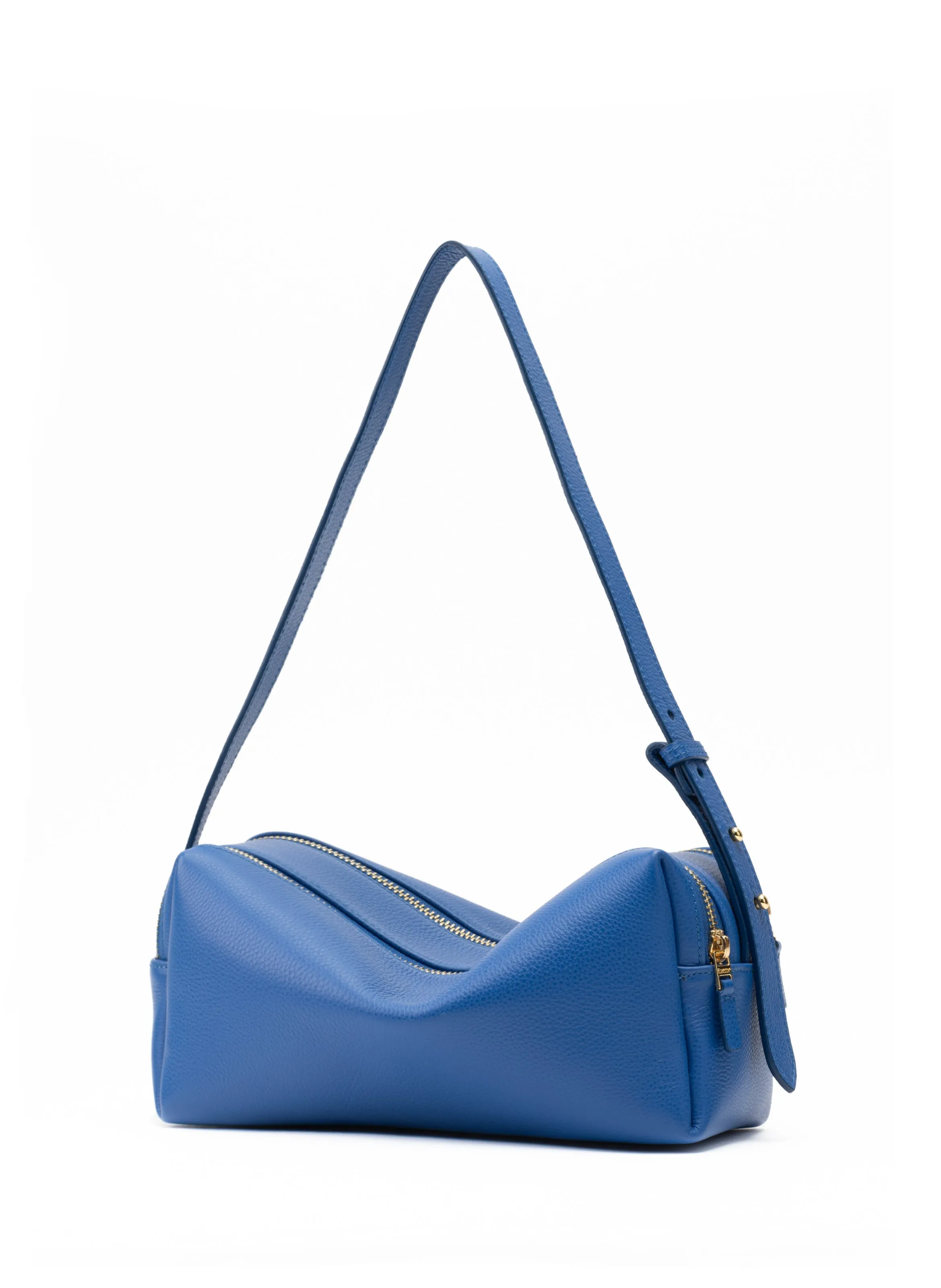 Trousse Pebbled Leather Azure Blue sold by Elleme product image thumbnail 2