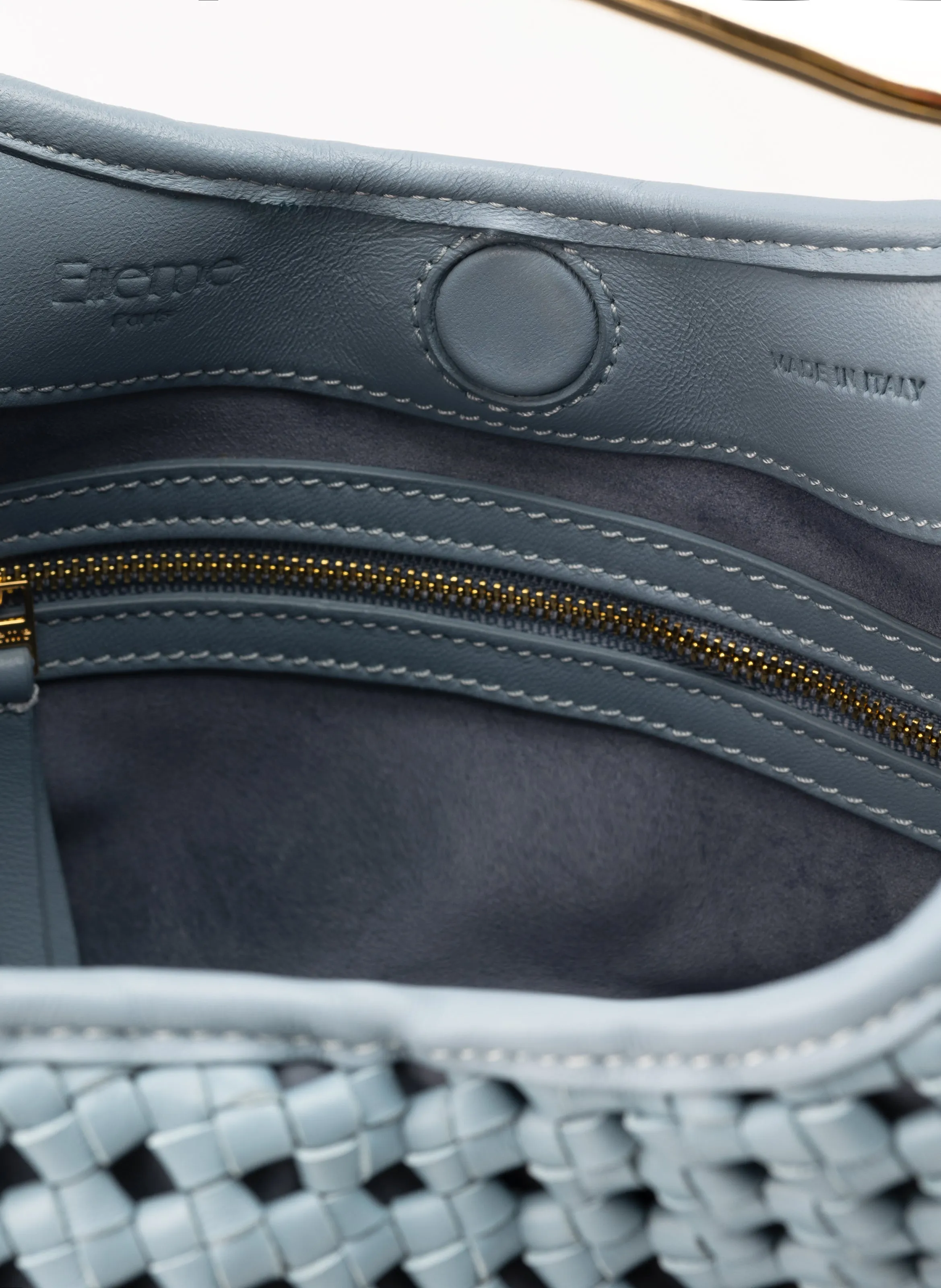 Boomerang Woven Leather Arctic Blue sold by Elleme product image thumbnail 5