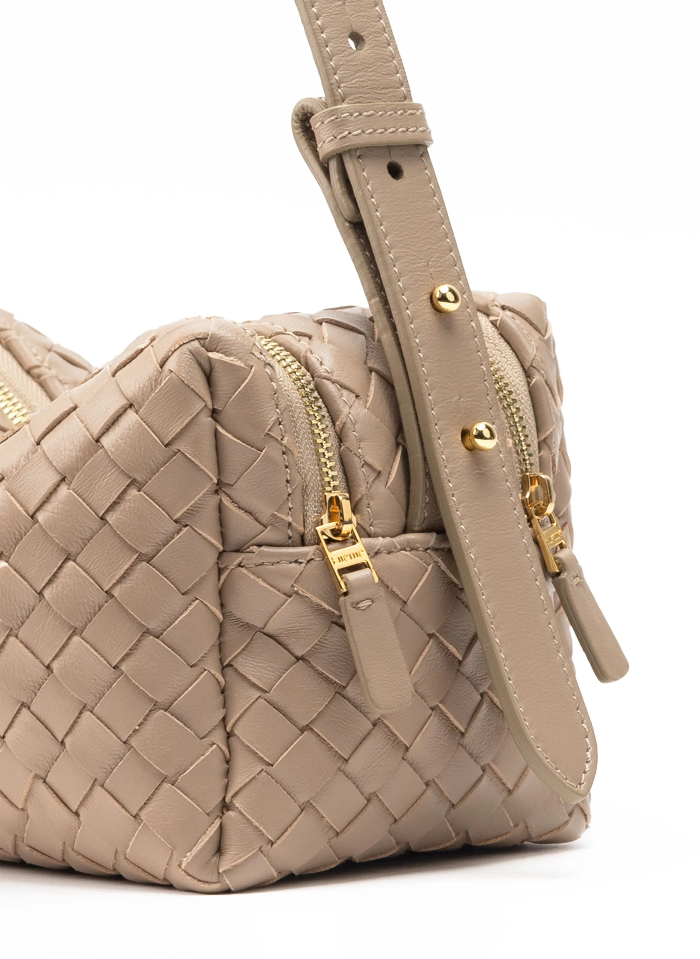 Trousse Woven Leather Taupe sold by Elleme product image thumbnail 4