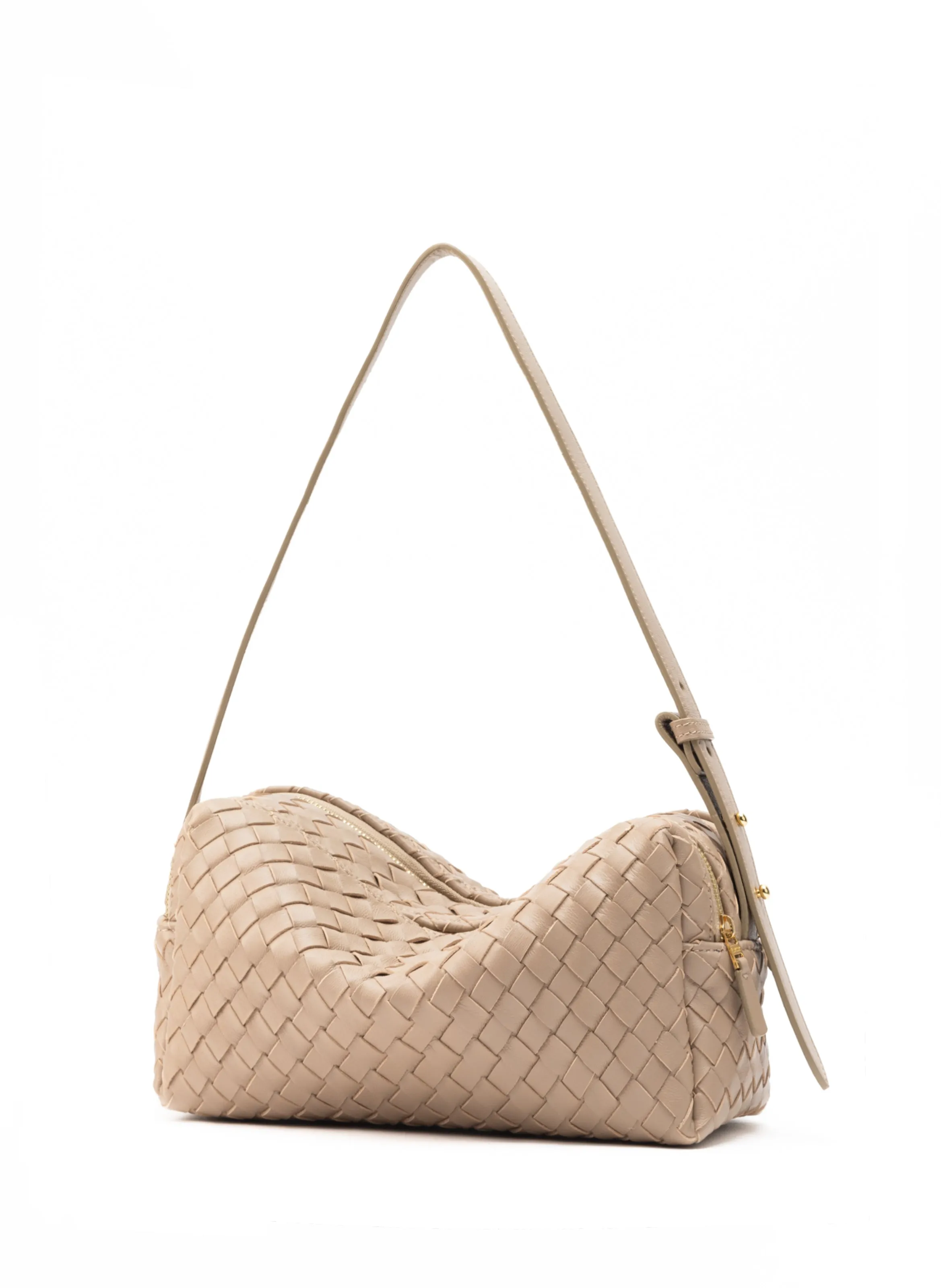 Trousse Woven Leather Taupe sold by Elleme product image thumbnail 2