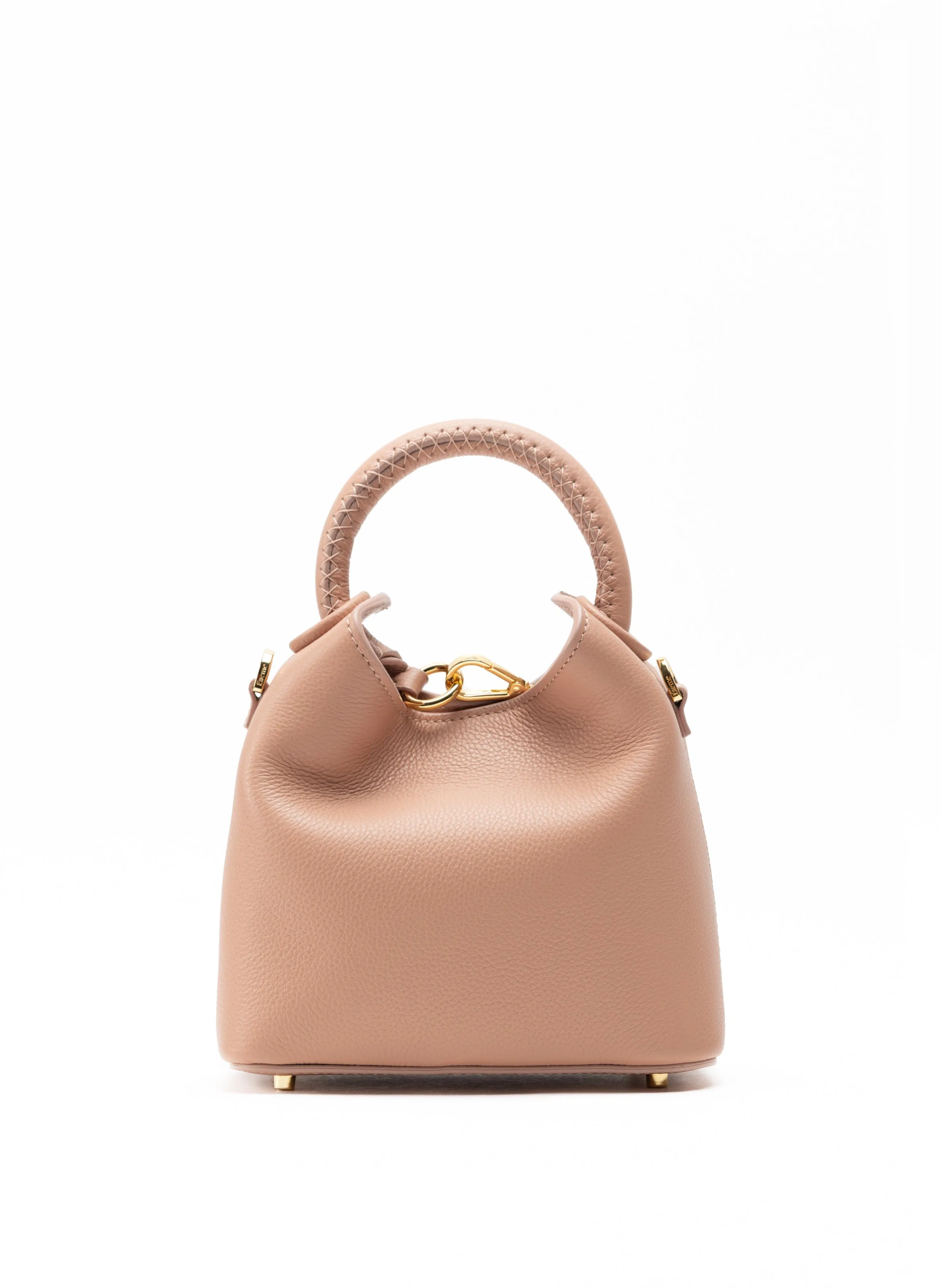 Madeleine Pebbled Leather Dust Pink sold by Elleme