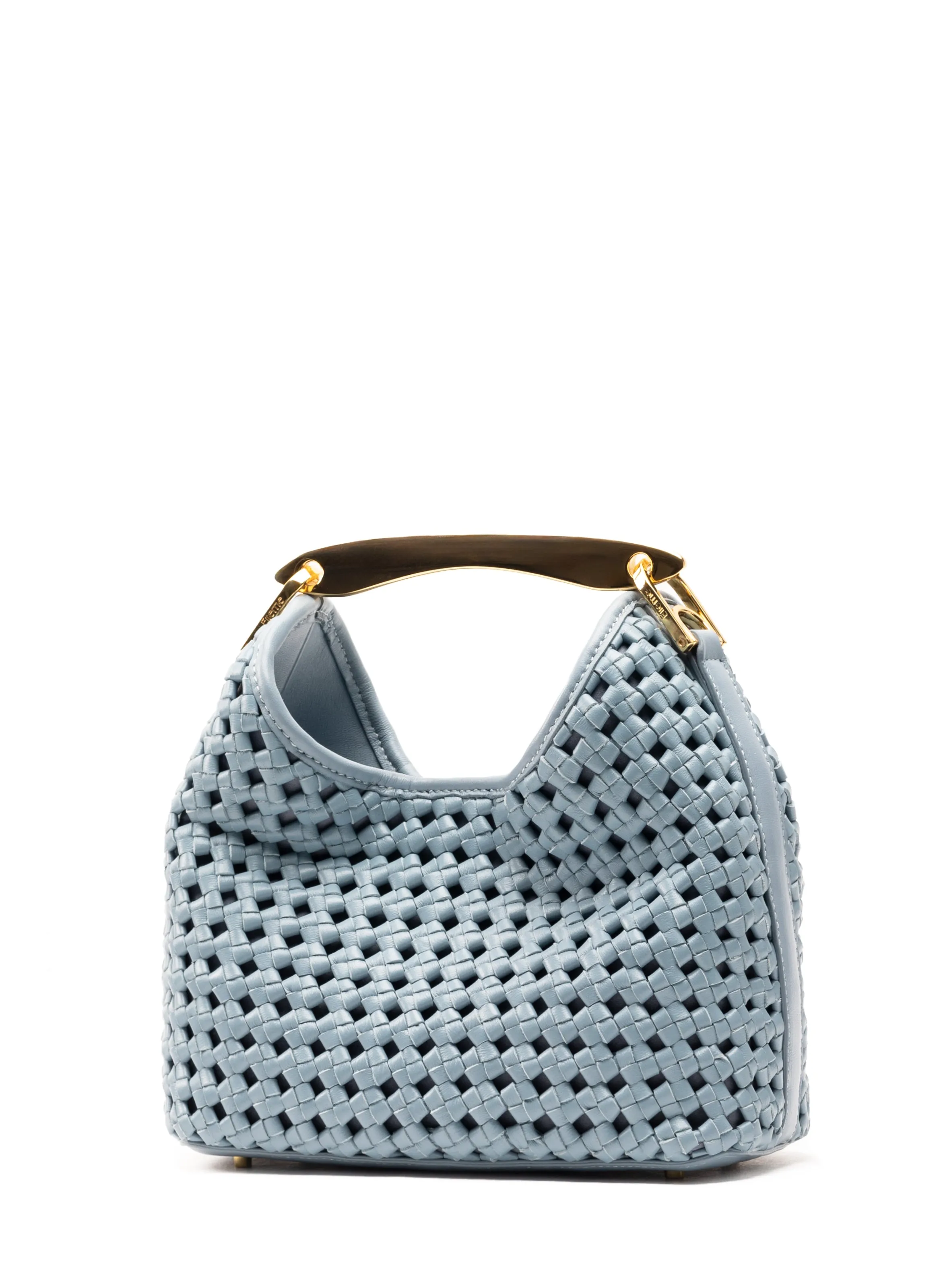 Small Boomerang Woven Leather Arctic Blue sold by Elleme product image thumbnail 3