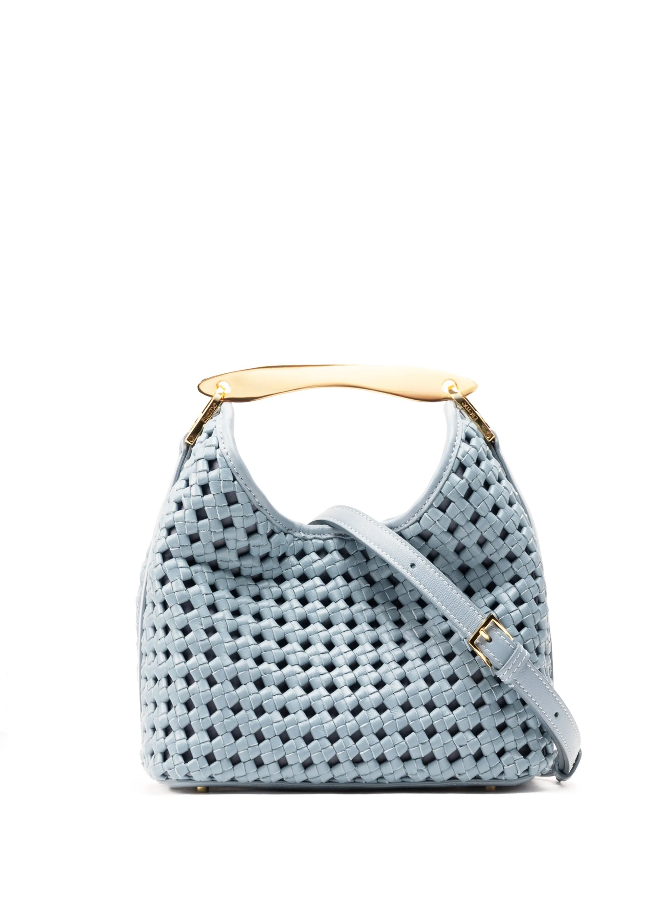 Small Boomerang Woven Leather Arctic Blue sold by Elleme product image thumbnail 4