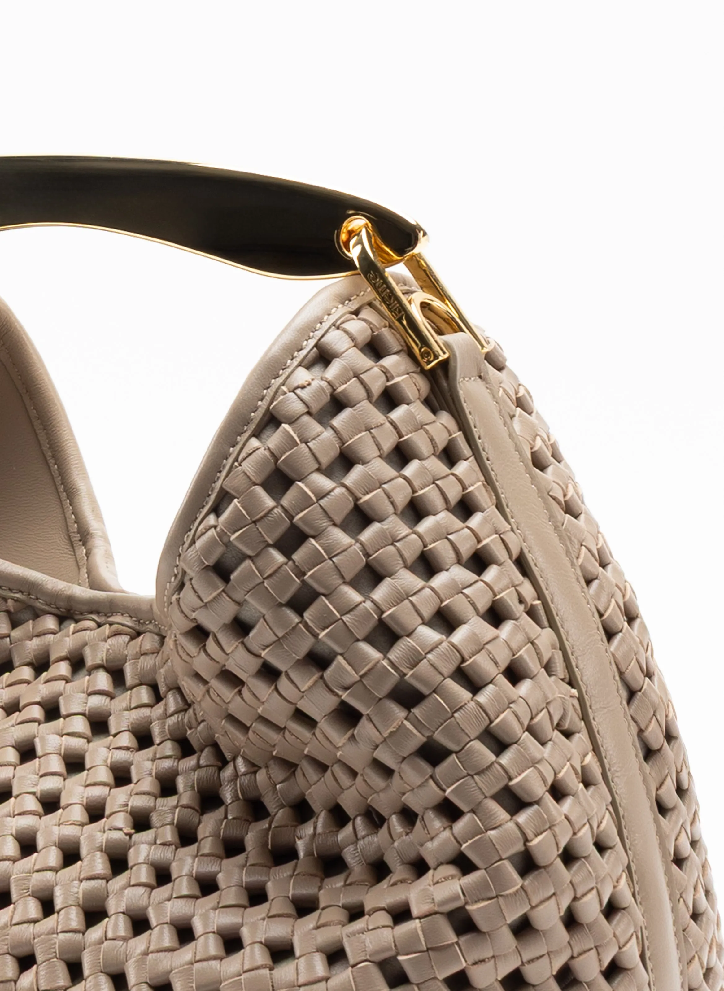 Boomerang Woven Leather Taupe sold by Elleme product image thumbnail 5