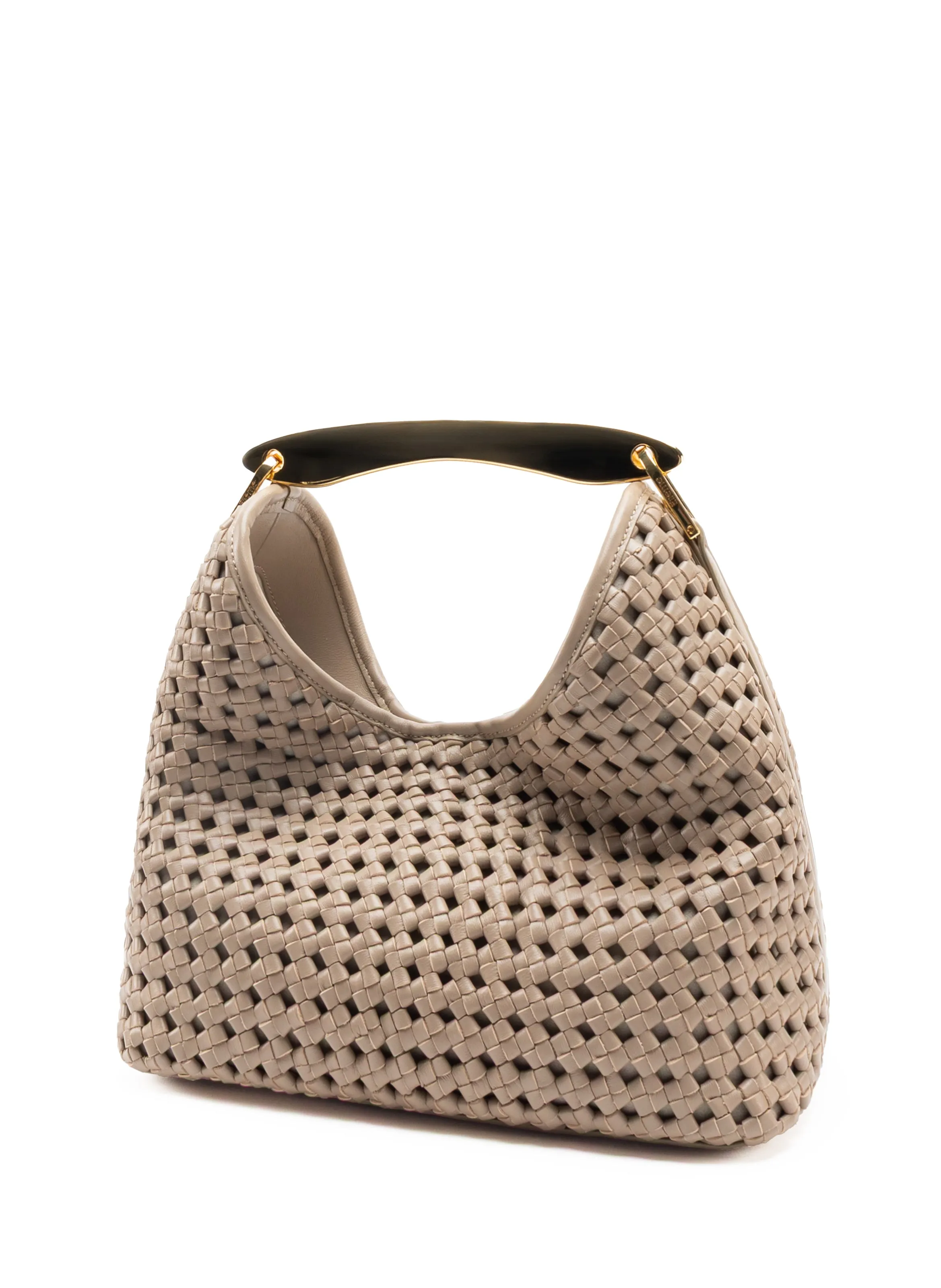Boomerang Woven Leather Taupe sold by Elleme product image thumbnail 3