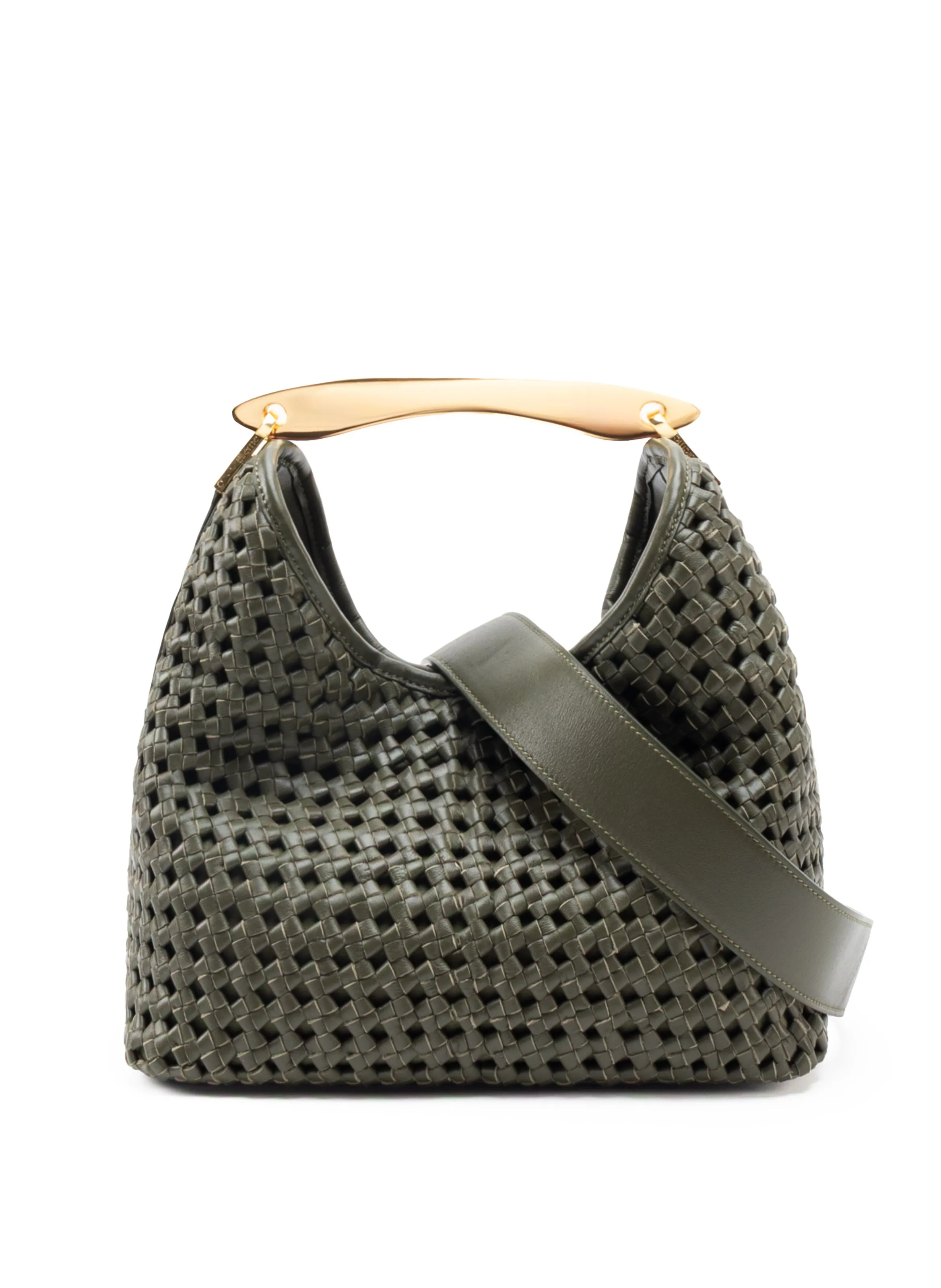Boomerang Woven Leather Olive Green sold by Elleme product image thumbnail 3