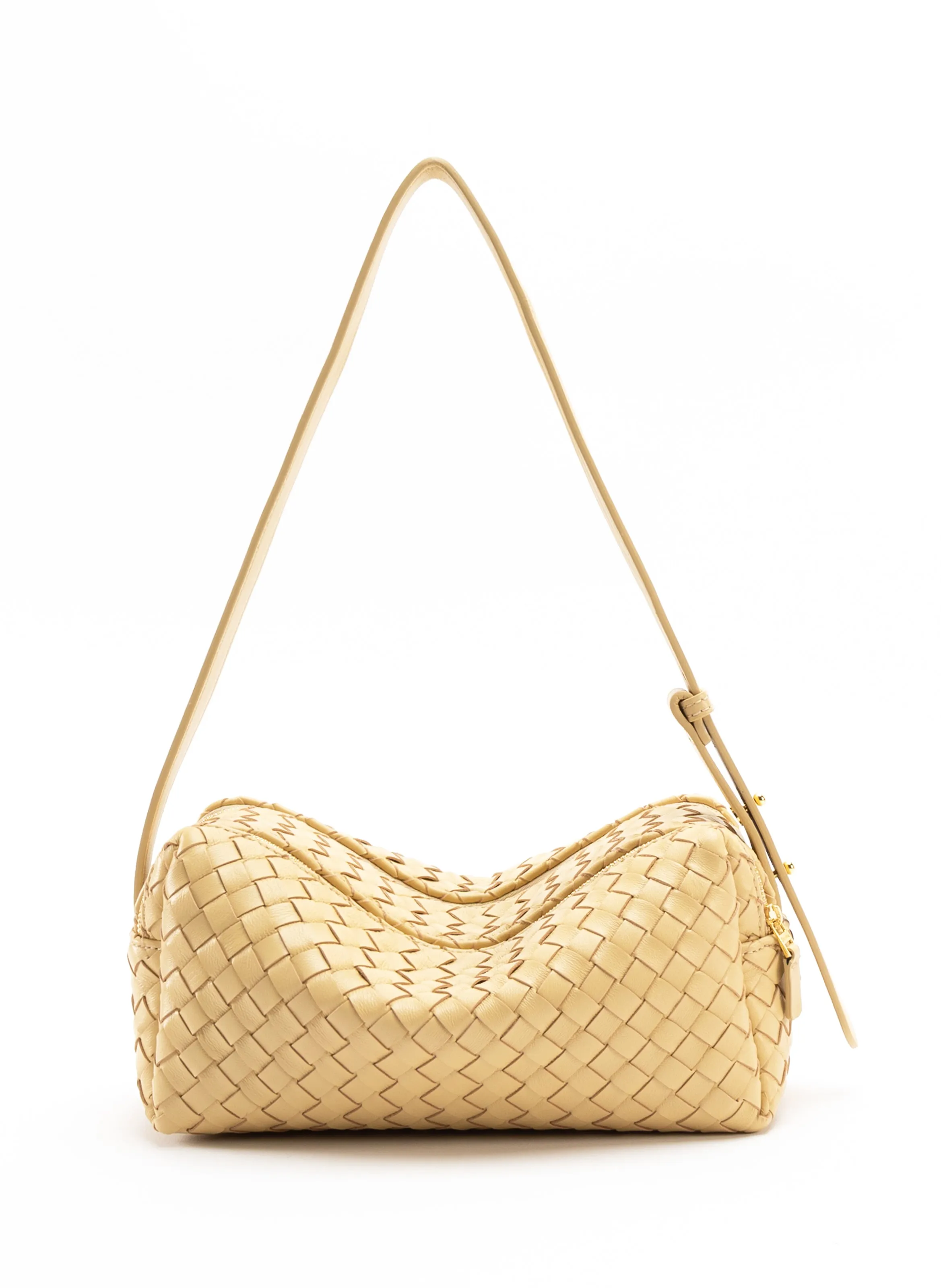 Trousse Woven Leather Butter sold by Elleme