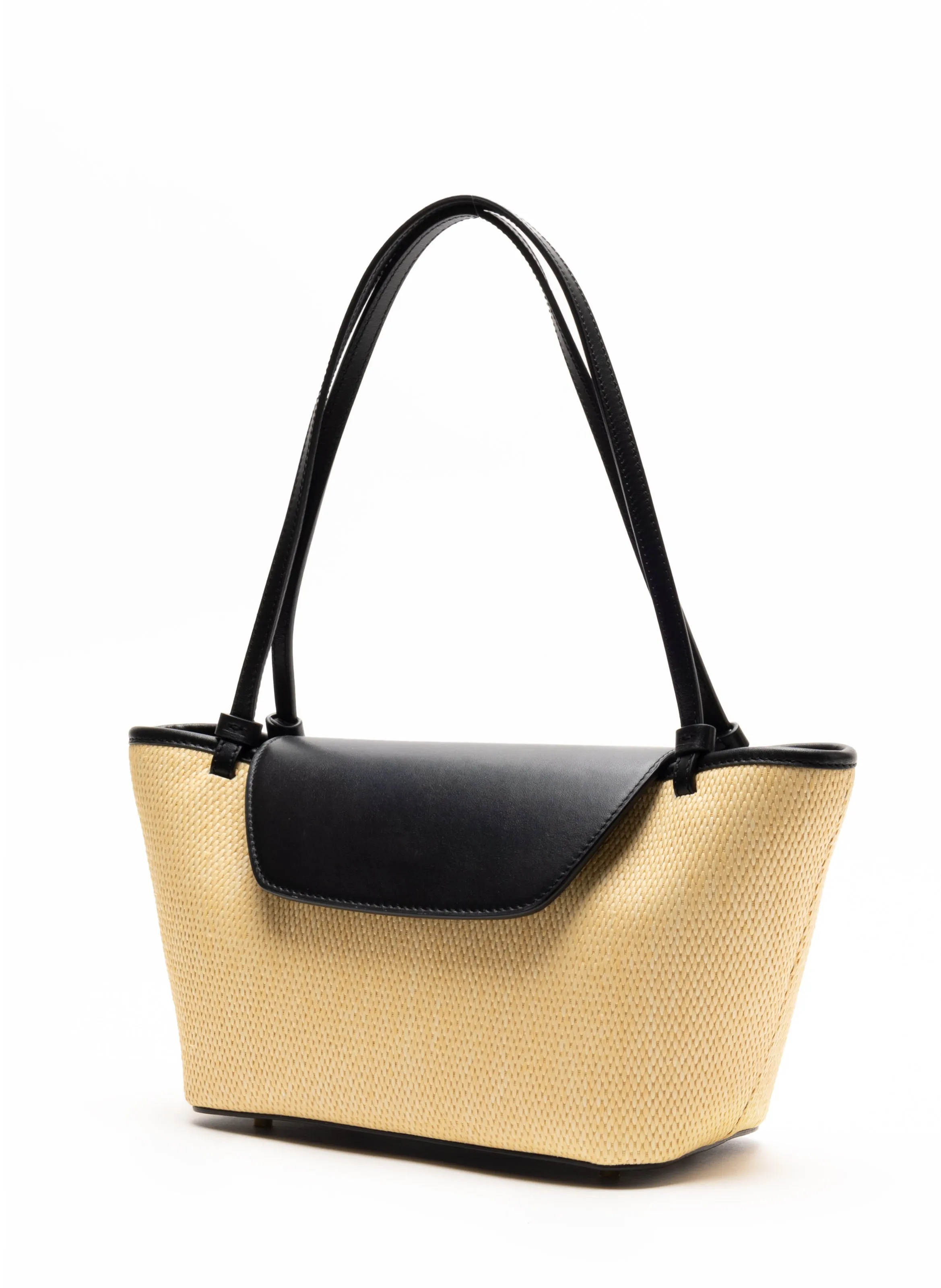 Courrier Tote Raffia/Leather Natural/Black sold by Elleme product image thumbnail 2