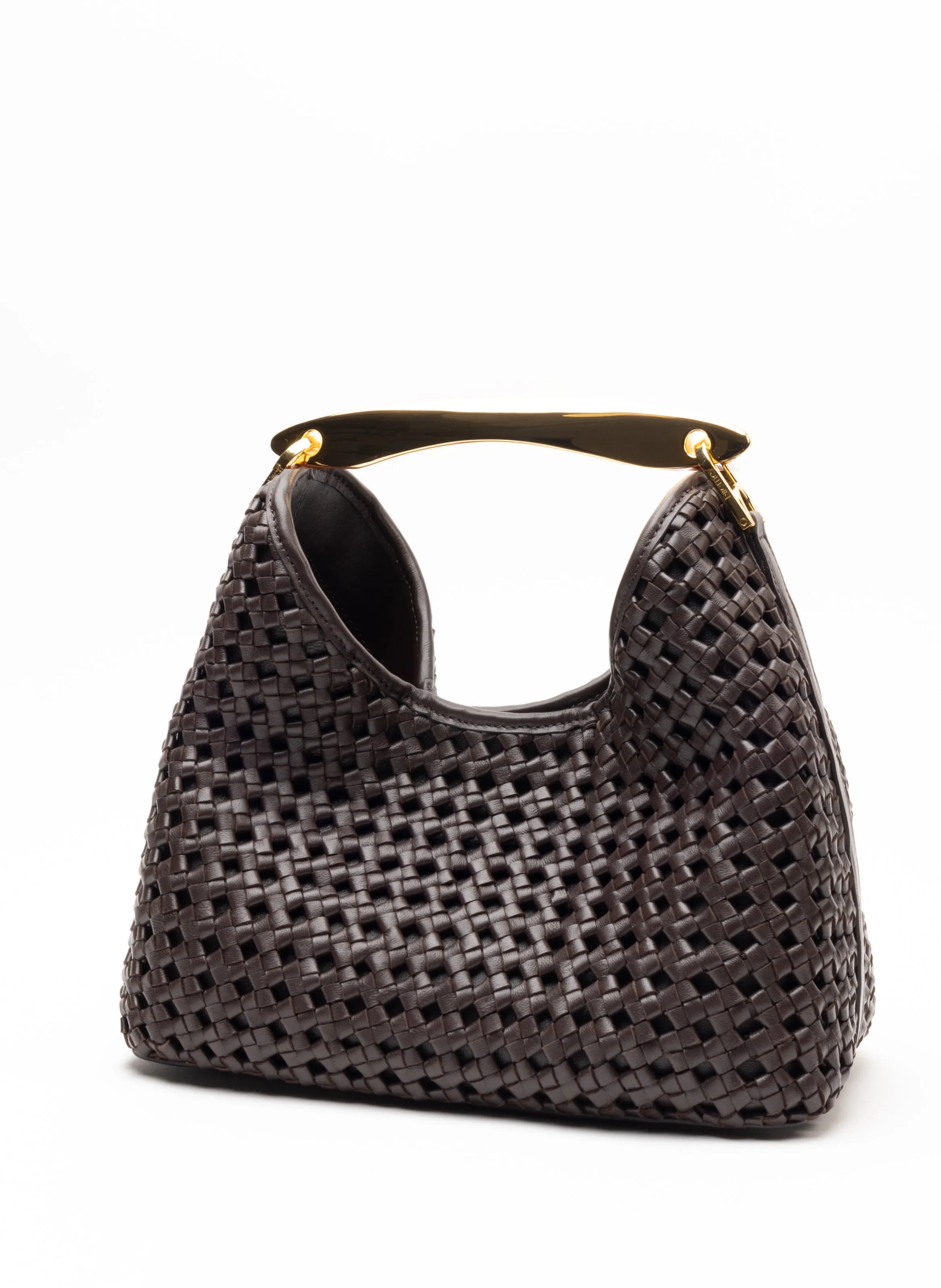 Boomerang Woven Leather Dark Brown sold by Elleme product image thumbnail 2