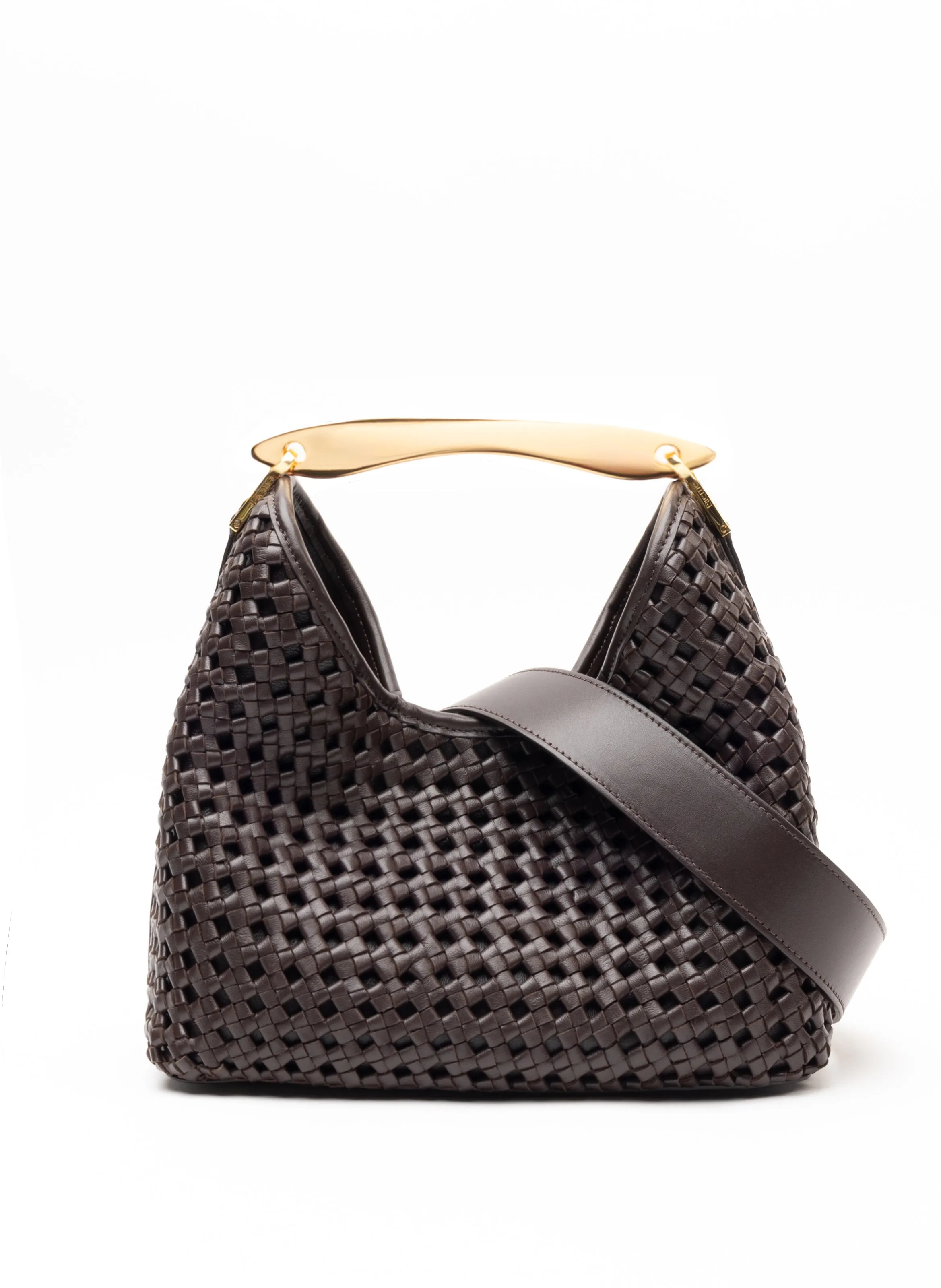 Boomerang Woven Leather Dark Brown sold by Elleme product image thumbnail 3