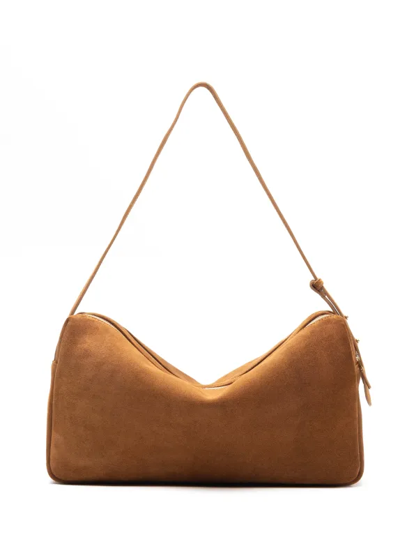 Trousse Large Suede Cognac sold by Elleme