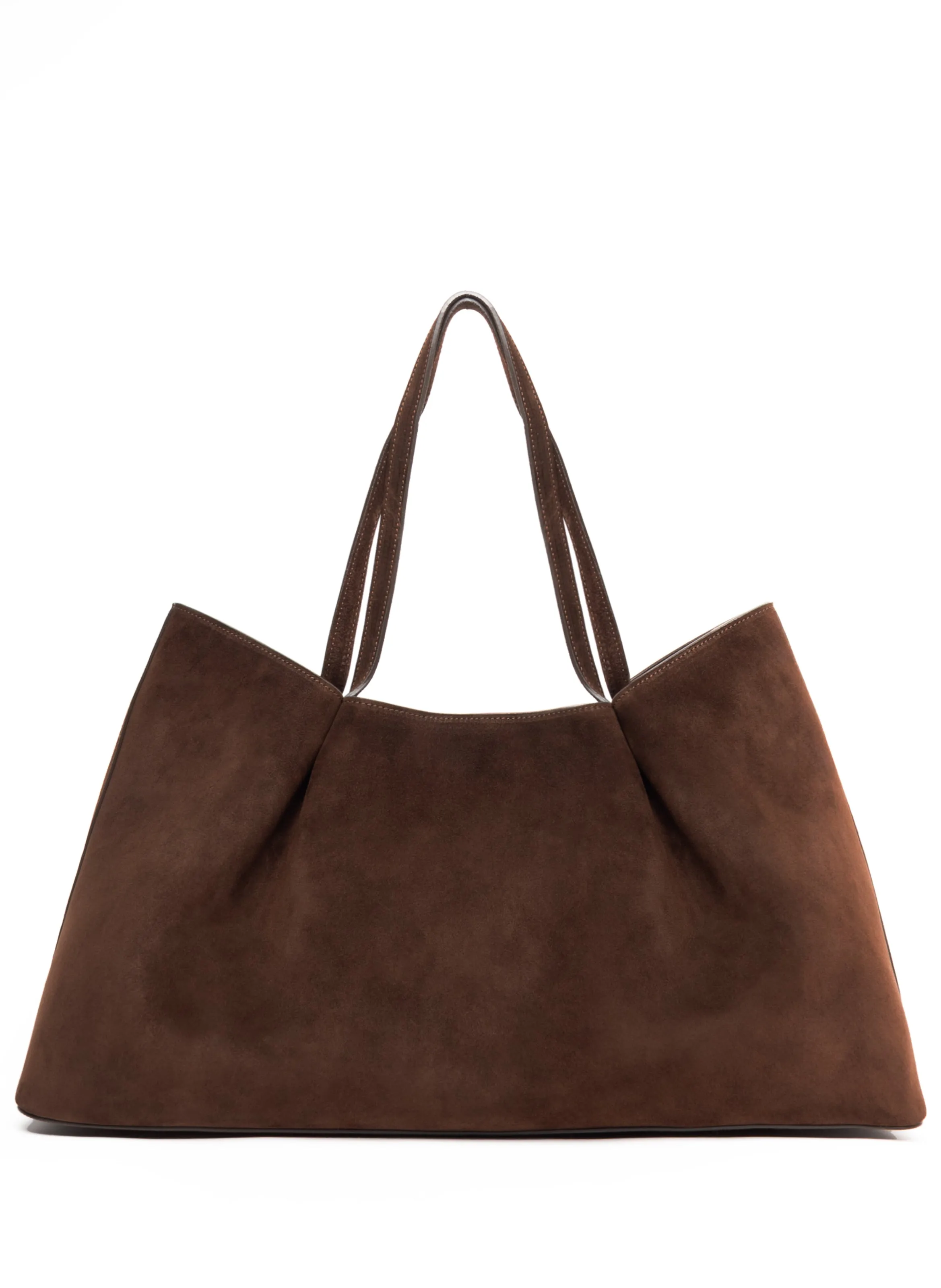 Dimple Tote Suede Brownie sold by Elleme