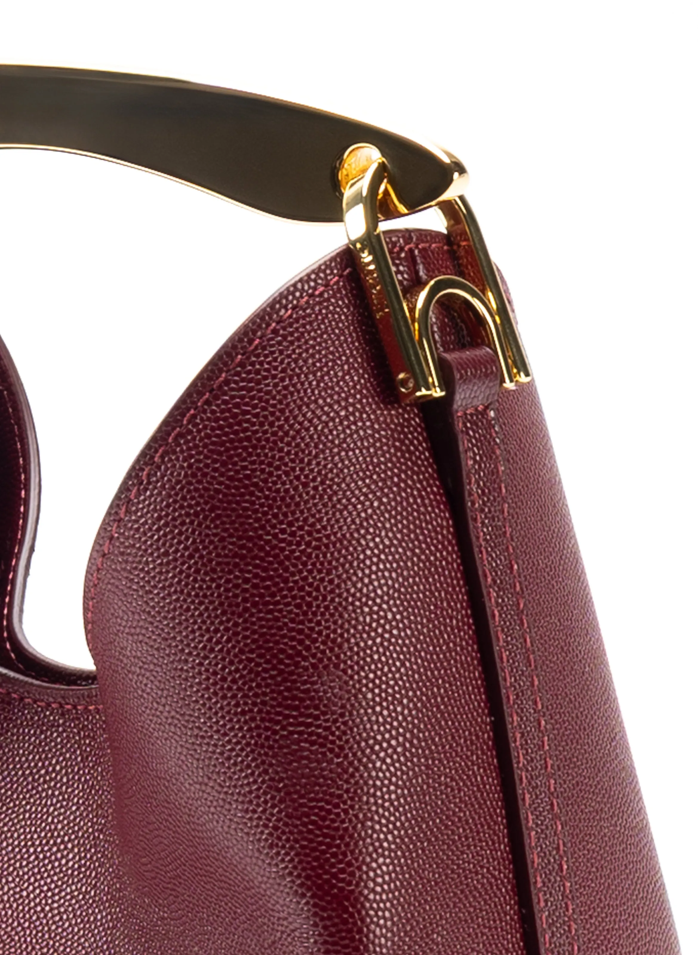 Small Boomerang Caviar Leather Burgundy sold by Elleme product image thumbnail 4