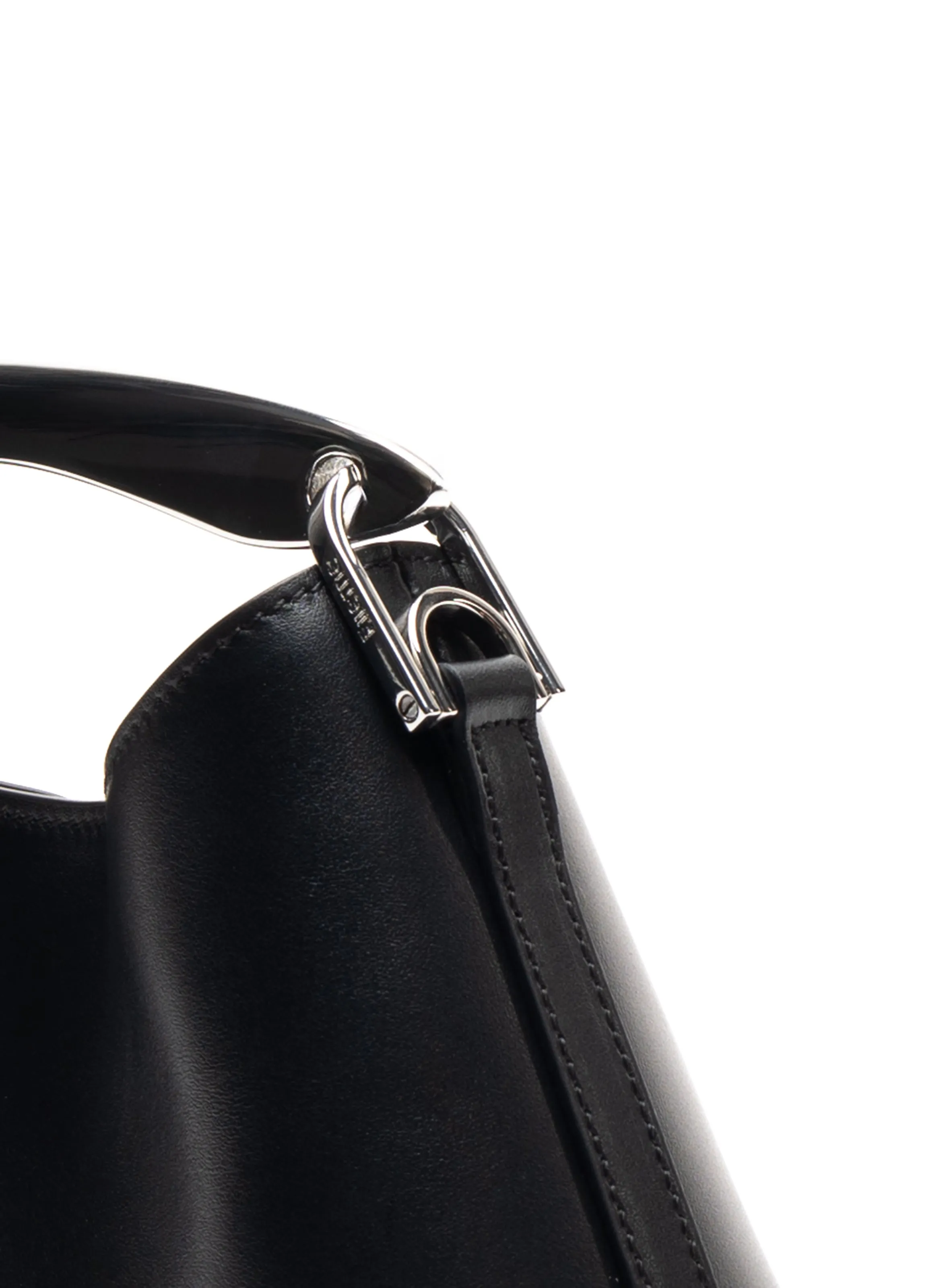 Mini Boomerang Leather Black - Silver sold by Elleme product image thumbnail 4