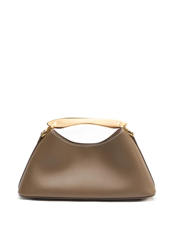 Mini Boomerang Leather Rock/White Stitches sold by Elleme