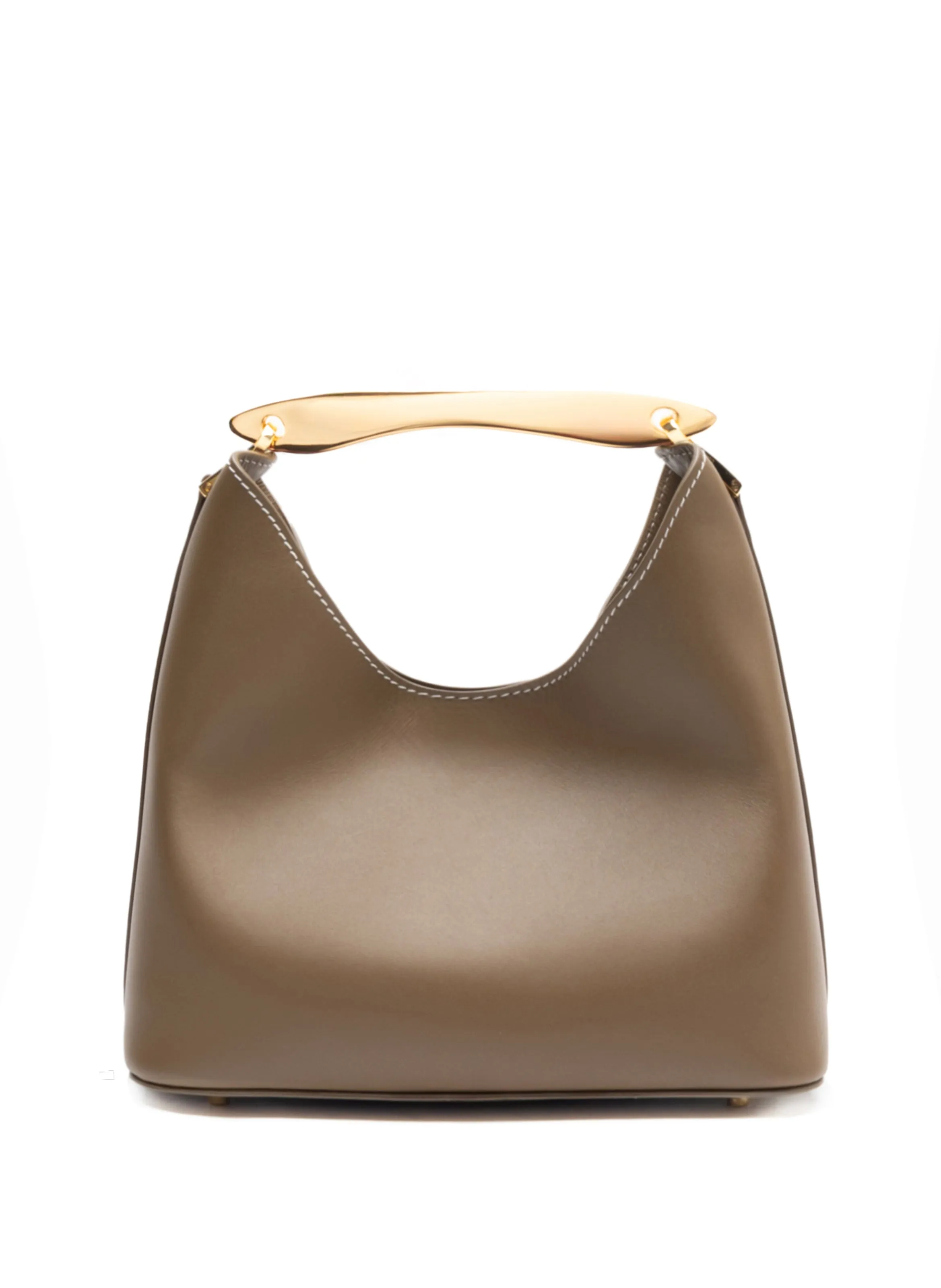 Boomerang Leather Rock/White Stitches sold by Elleme