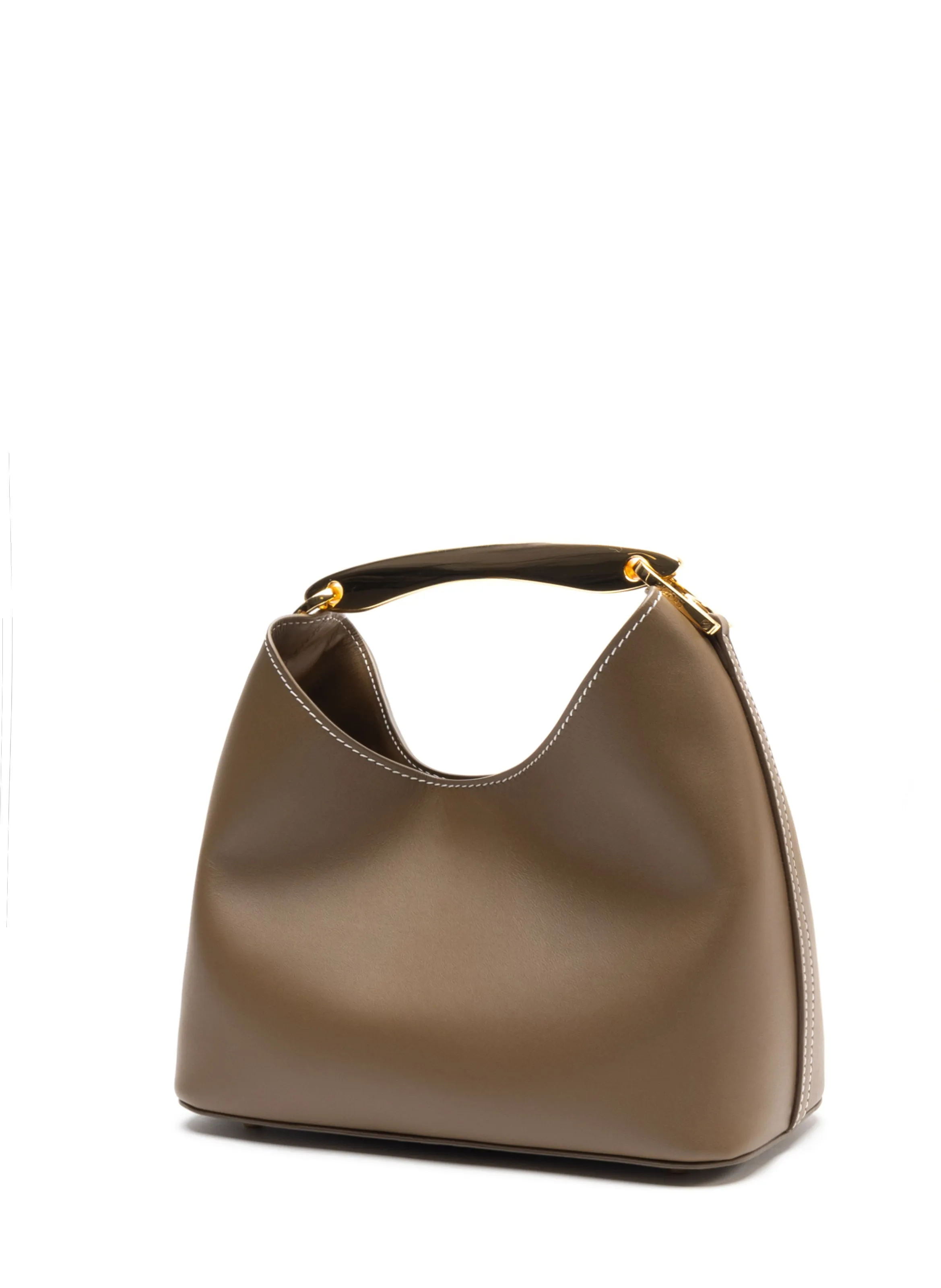 Small Boomerang Leather Rock/White Stitches sold by Elleme product image thumbnail 3