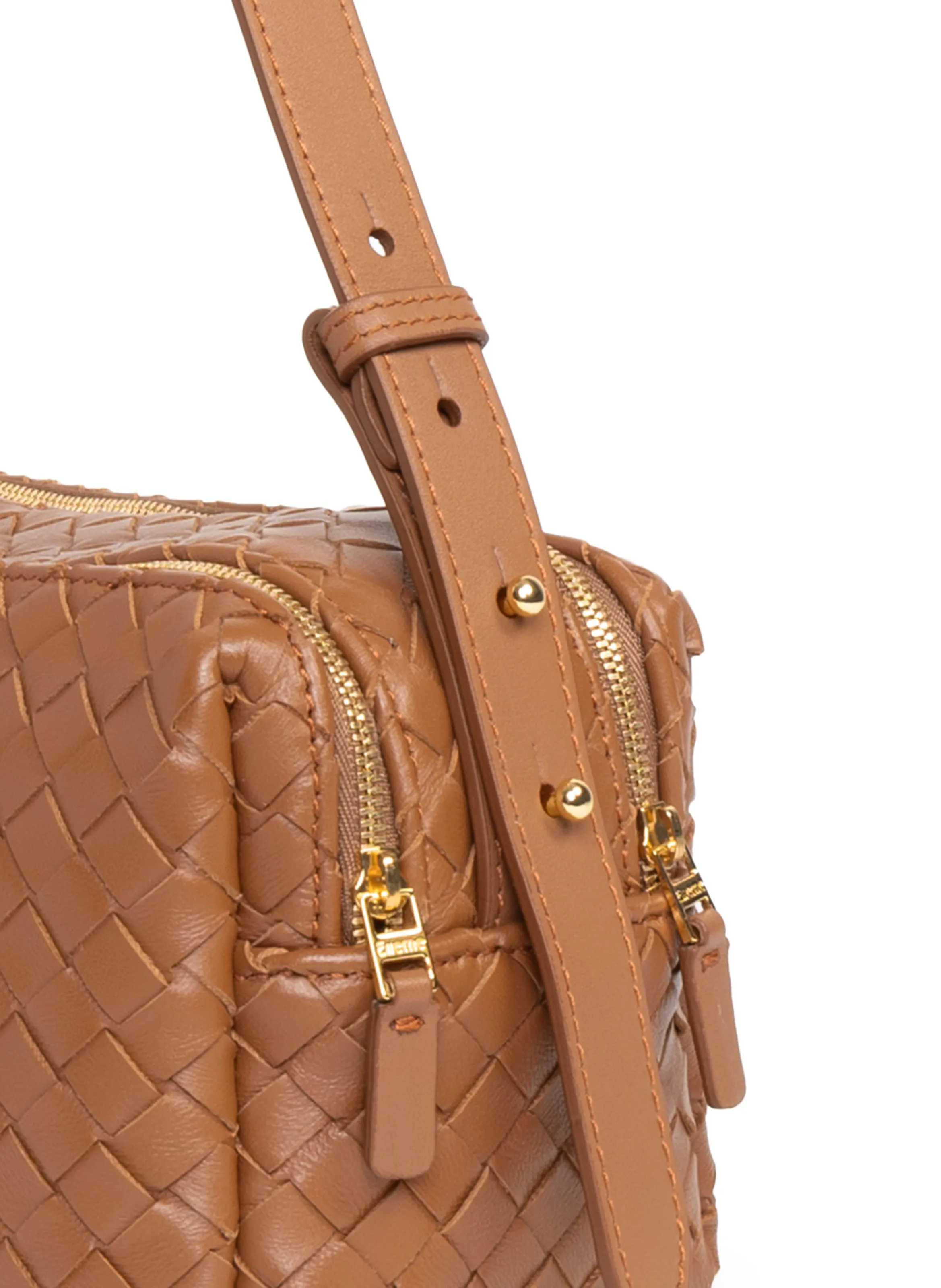 Trousse Woven Leather Cognac sold by Elleme product image thumbnail 4