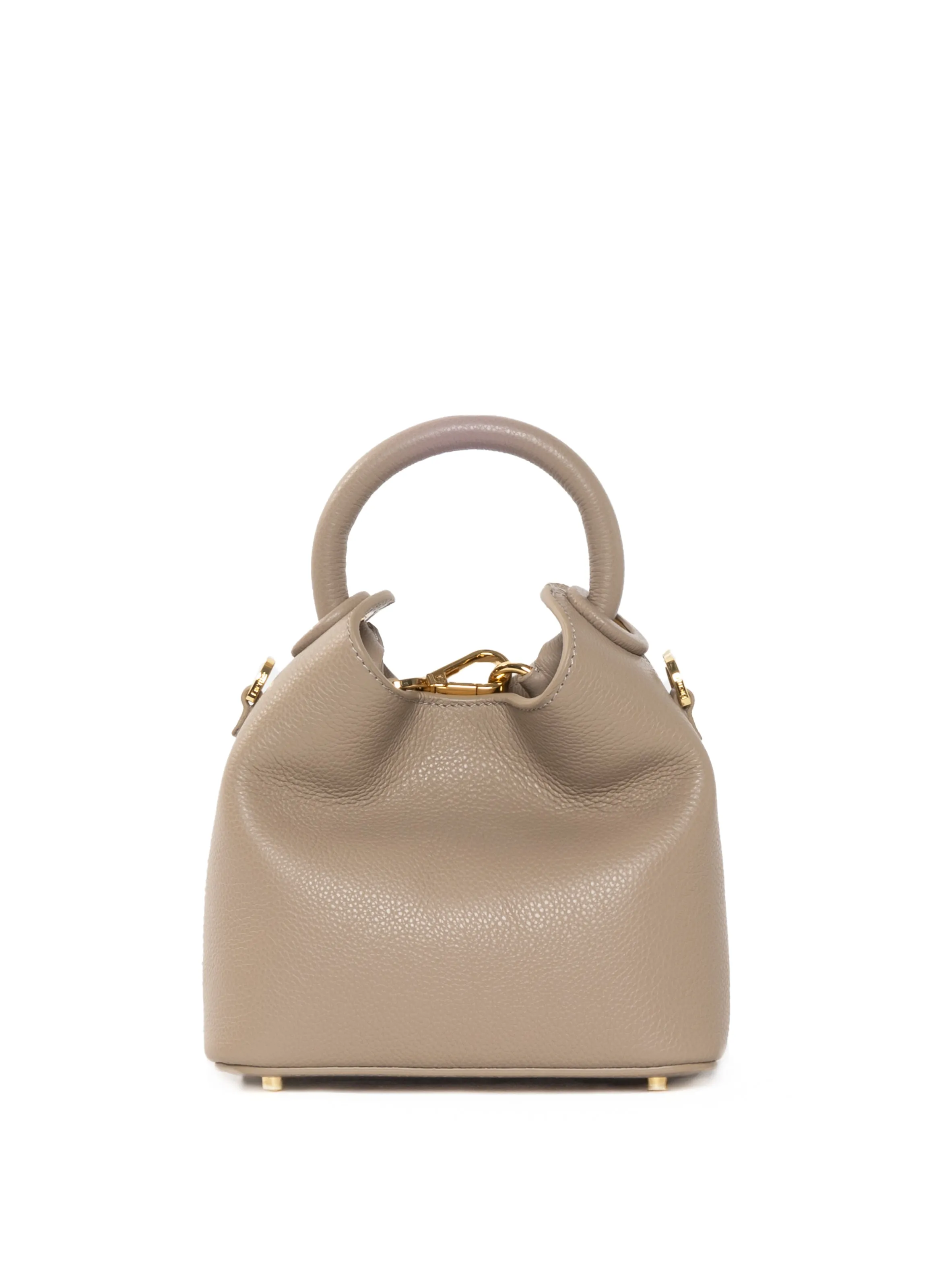 Madeleine Pebbled Leather Taupe sold by Elleme