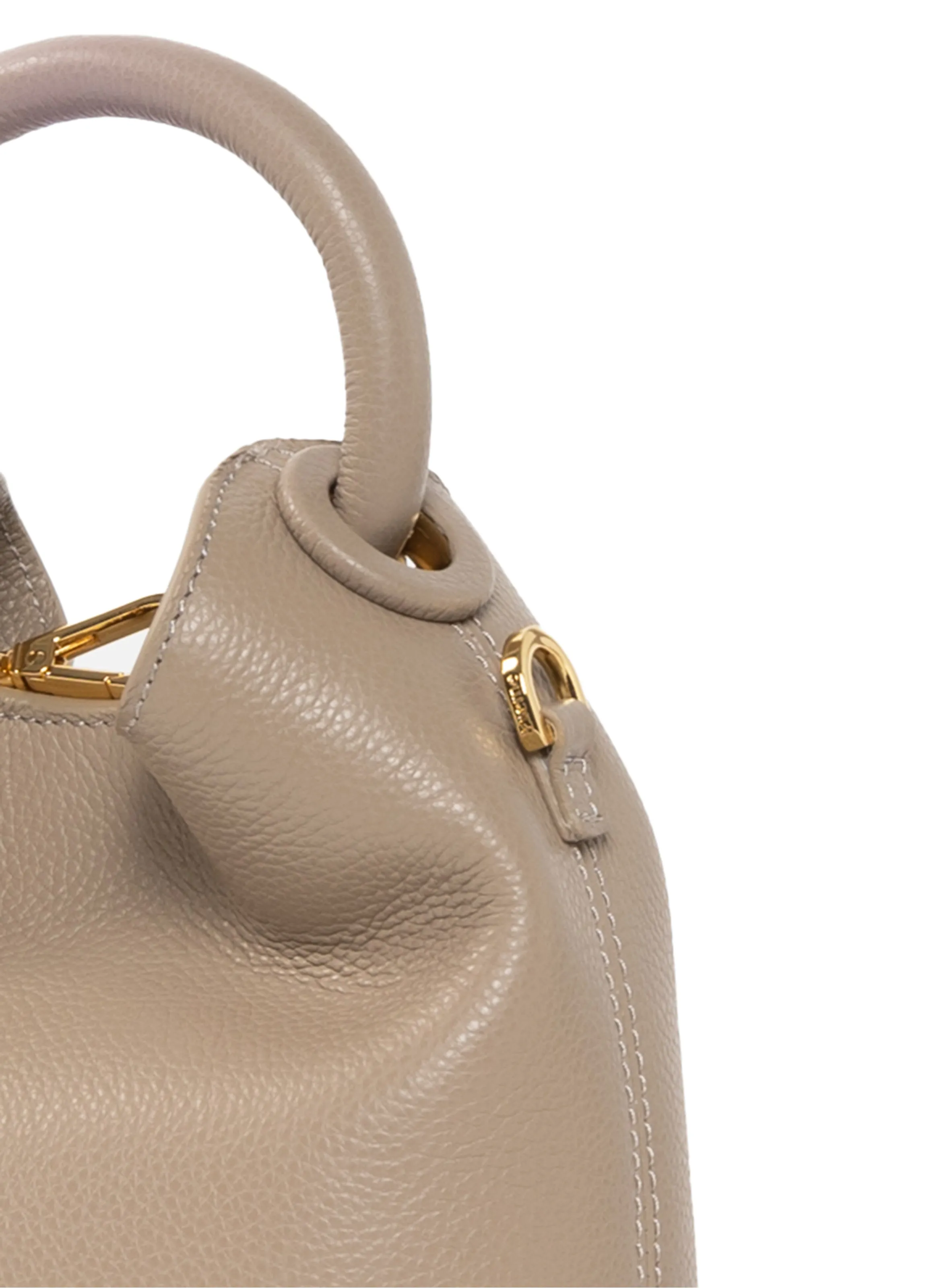 Madeleine Pebbled Leather Taupe sold by Elleme product image thumbnail 4