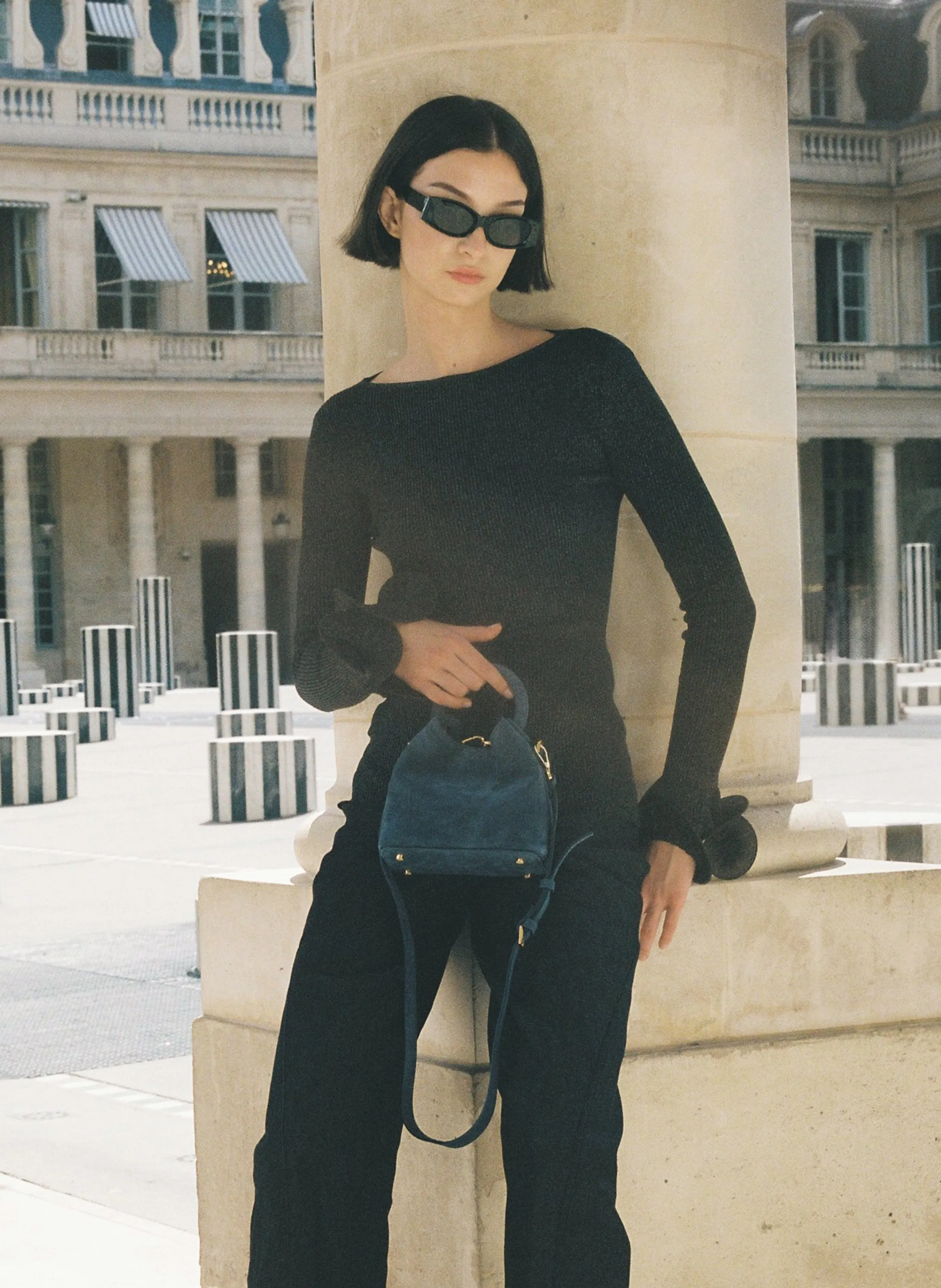 Madeleine Suede Marine sold by Elleme product image thumbnail 2