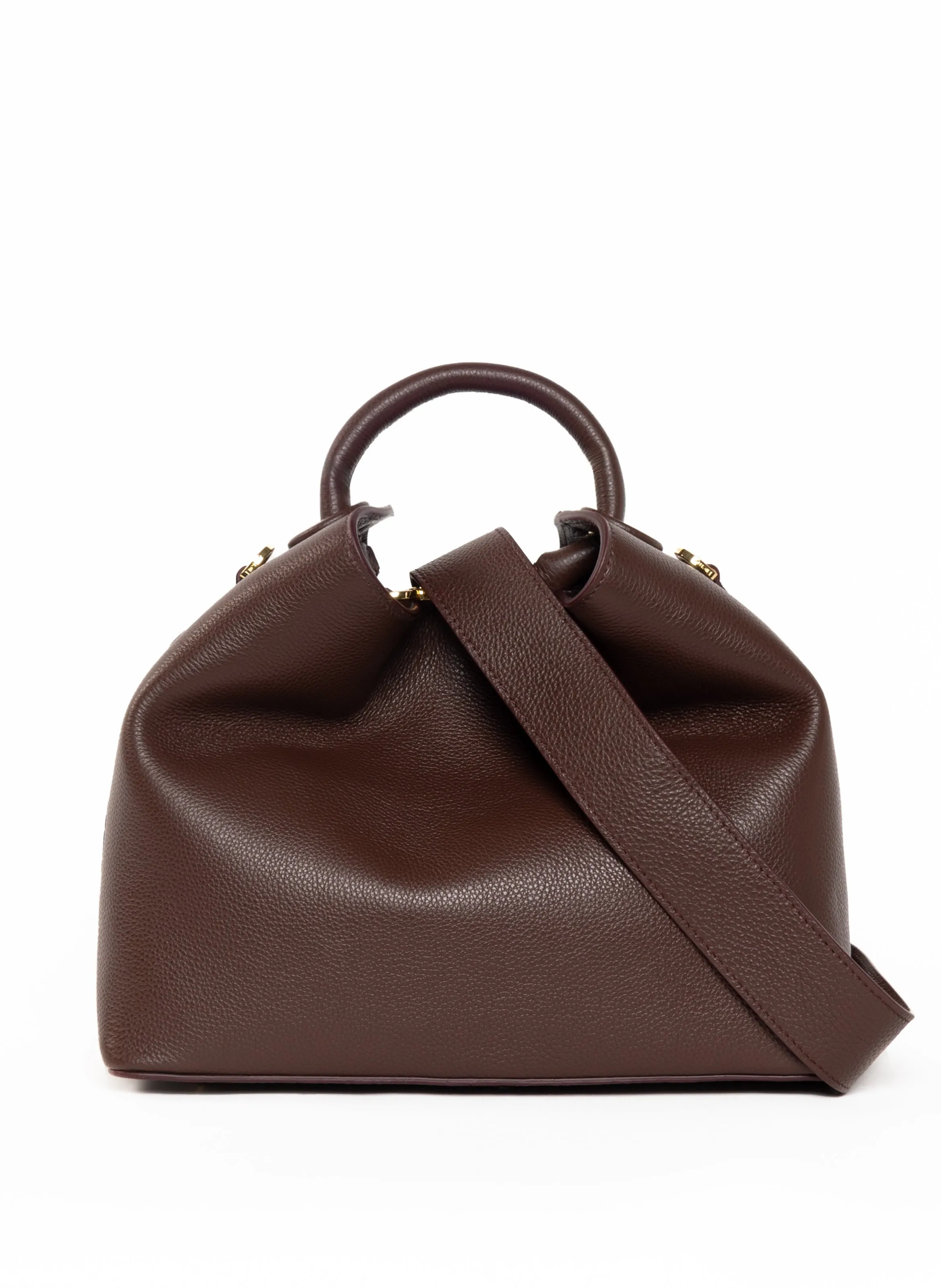 Raisin Pebbled Leather Dark Brown sold by Elleme product image thumbnail 4