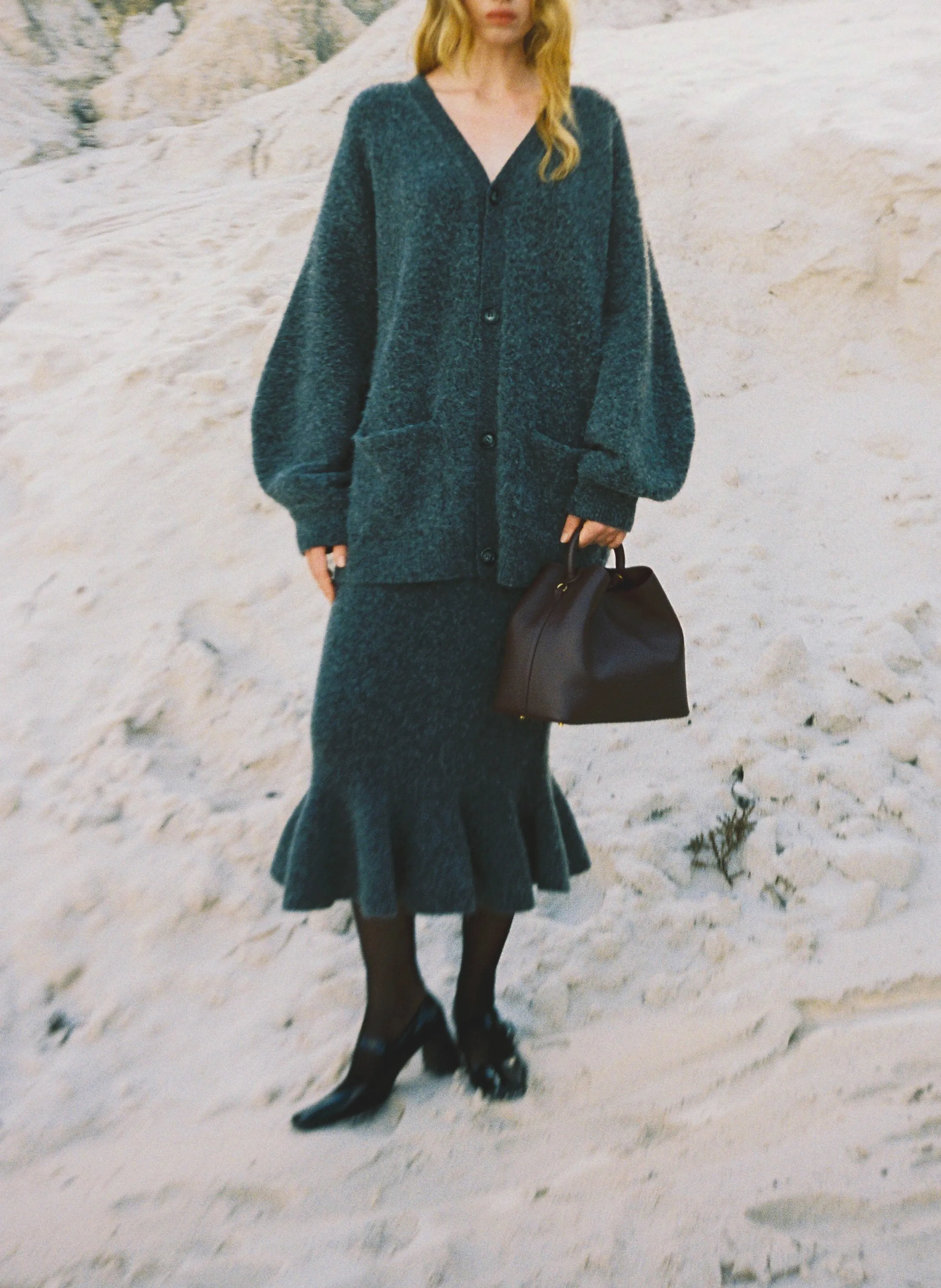 Raisin Pebbled Leather Dark Brown sold by Elleme product image thumbnail 2